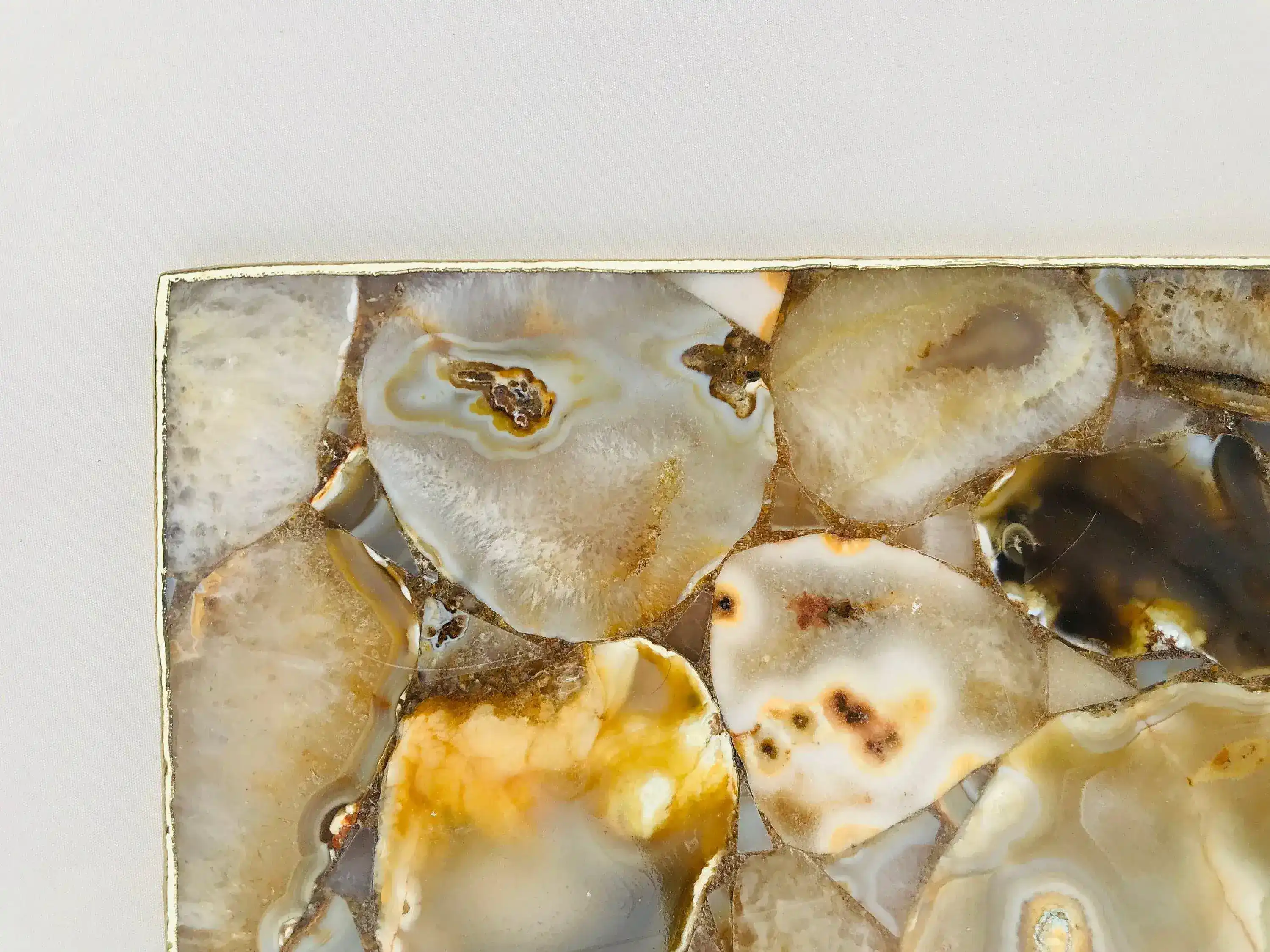 Brown Crystal Agate Rectangular Large Wall Clock - Image 7