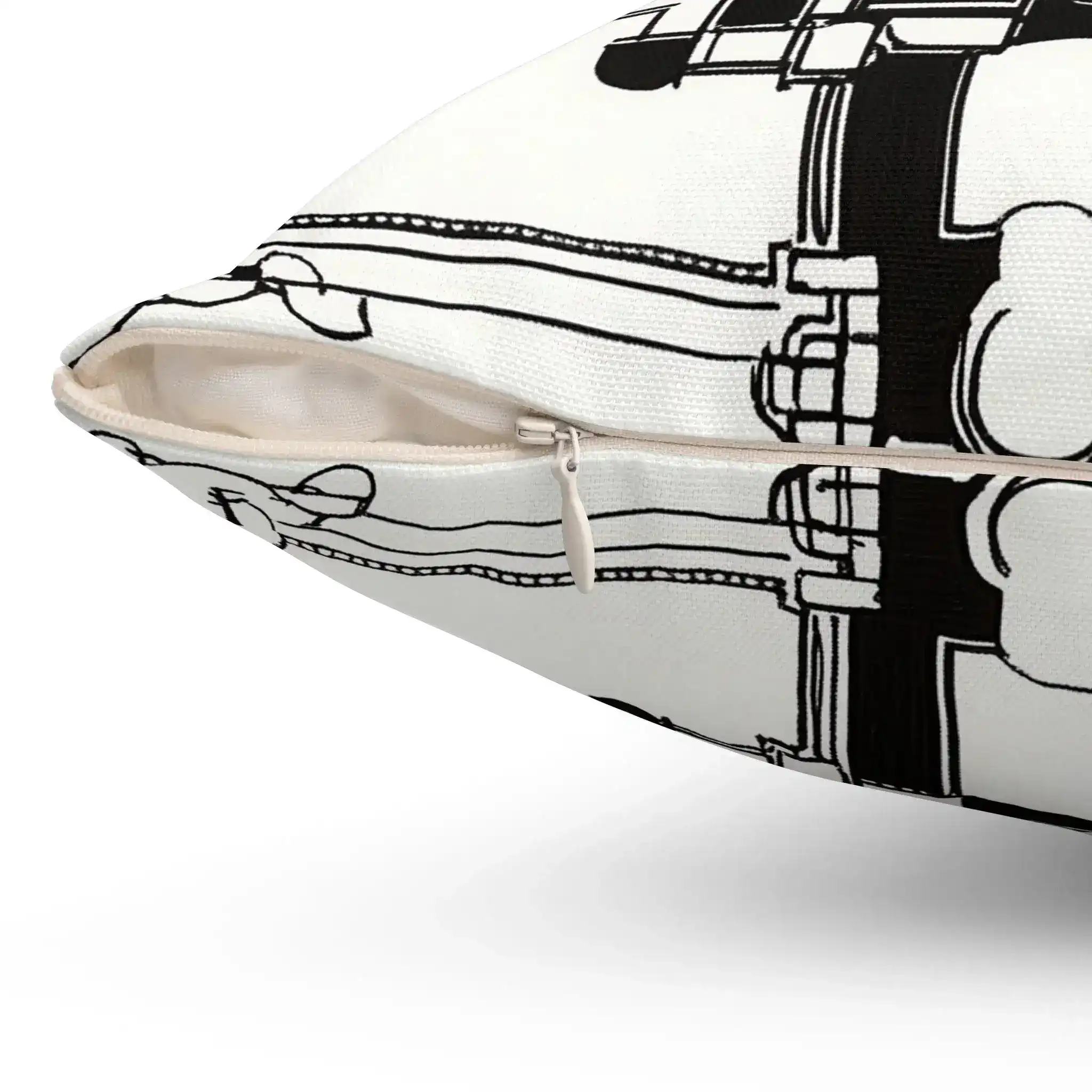 Cathedral Core Blueprint Throw Pillow - Image 3