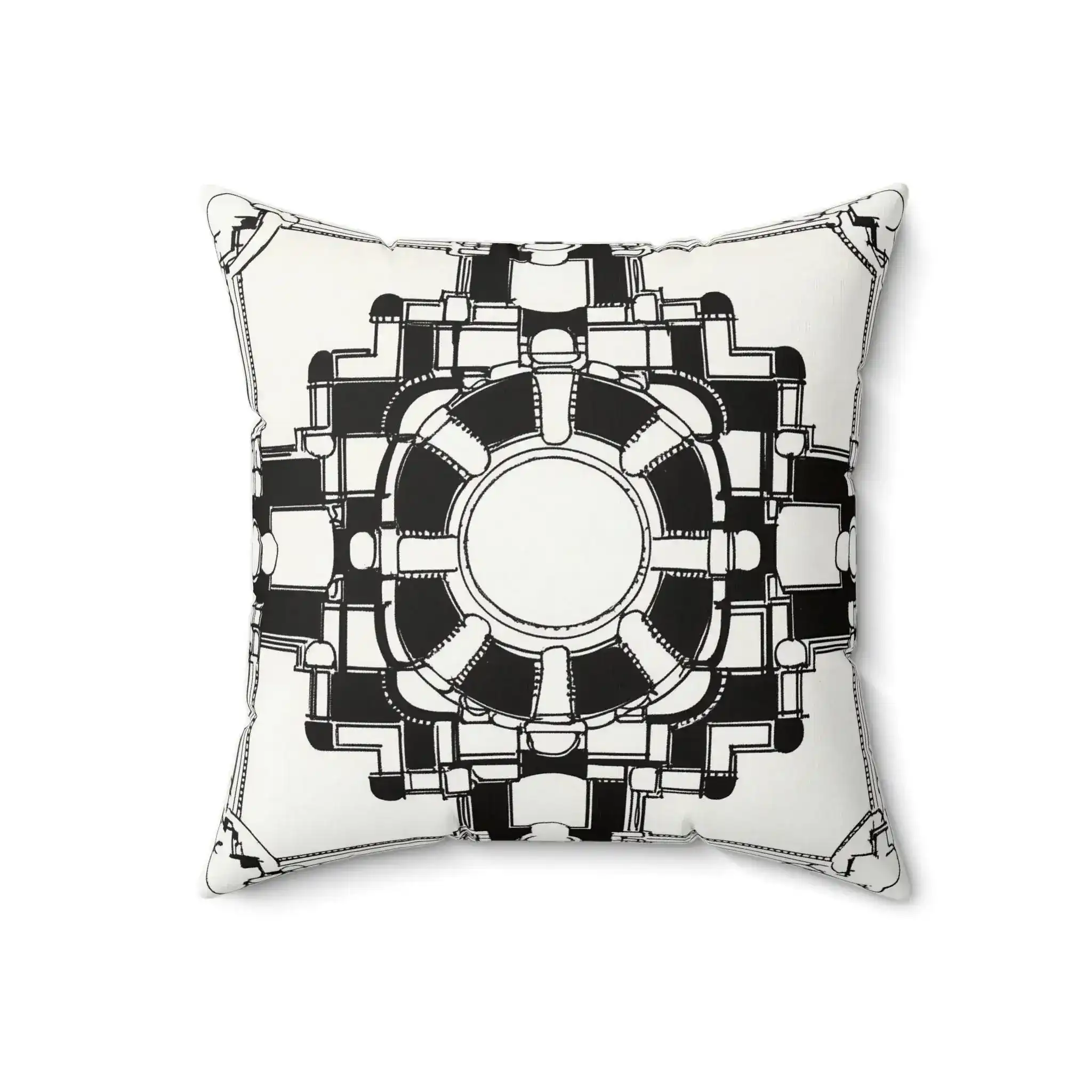 Cathedral Core Blueprint Throw Pillow - Image 5