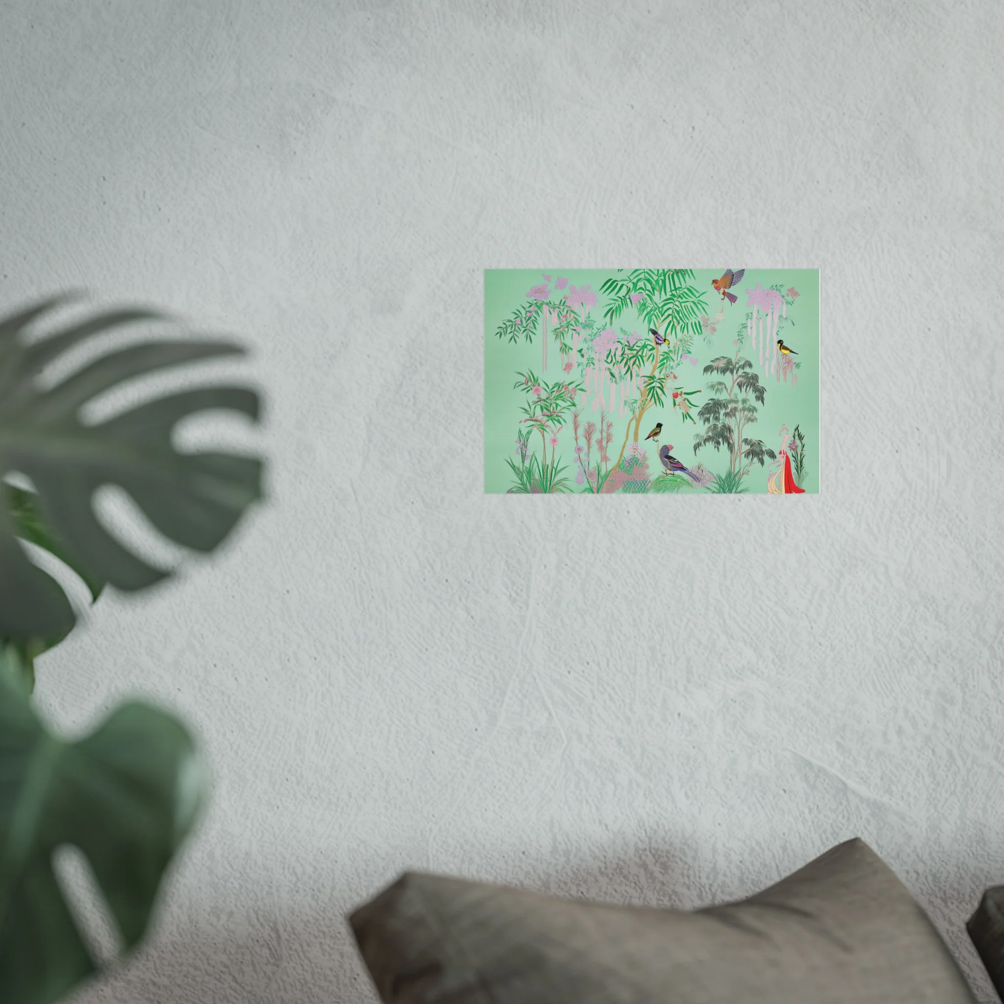 Celadon Garden Birds Fine Art Poster - Image 29