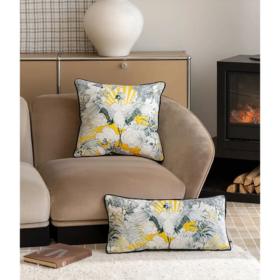 Celestial Crane Majestic Pillow Cover - Image 4