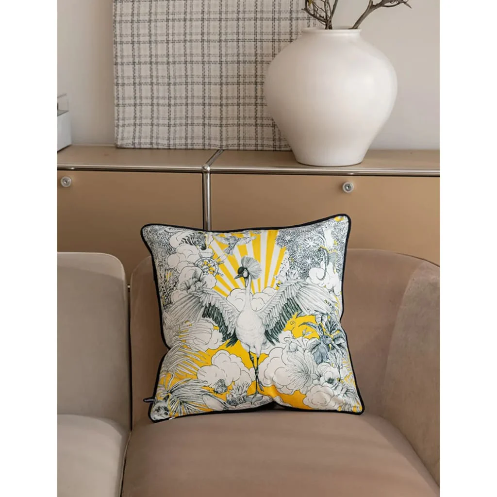 Celestial Crane Majestic Pillow Cover - Image 5