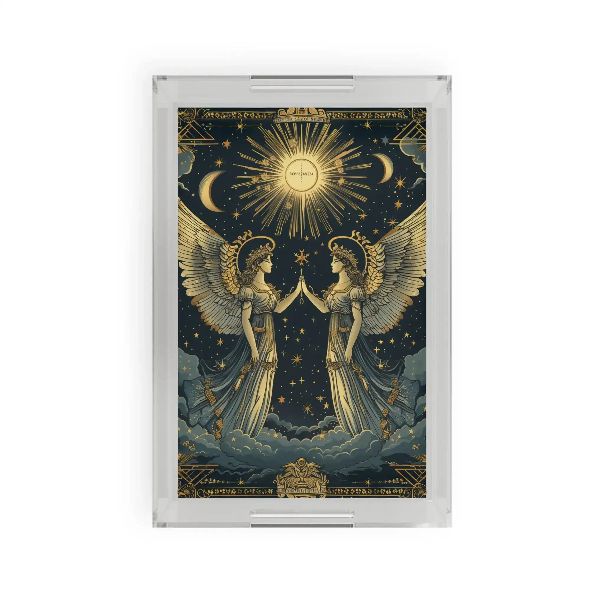 Celestial Gemini – Zodiac-Inspired Serving Tray