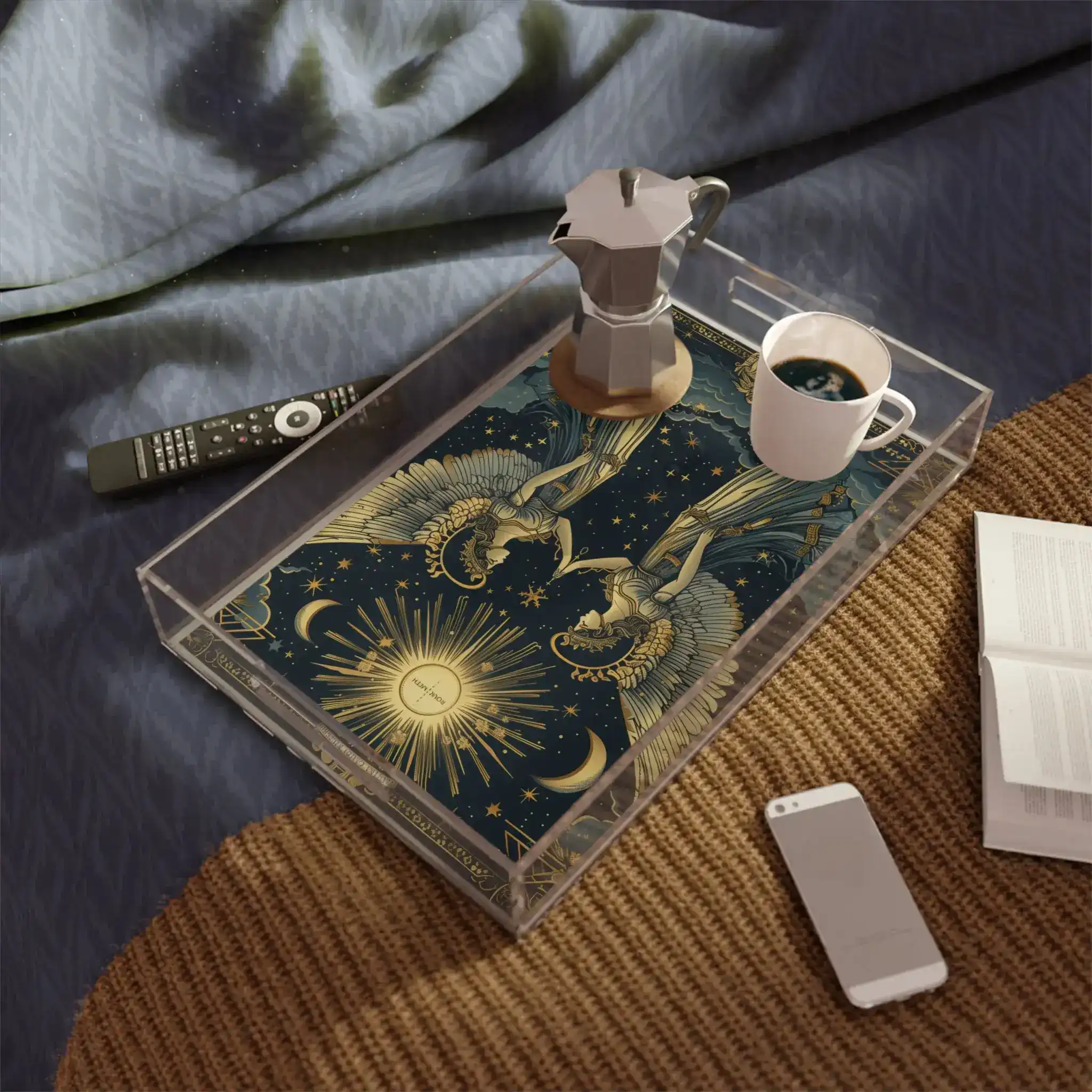Celestial Gemini – Zodiac-Inspired Serving Tray - Image 2