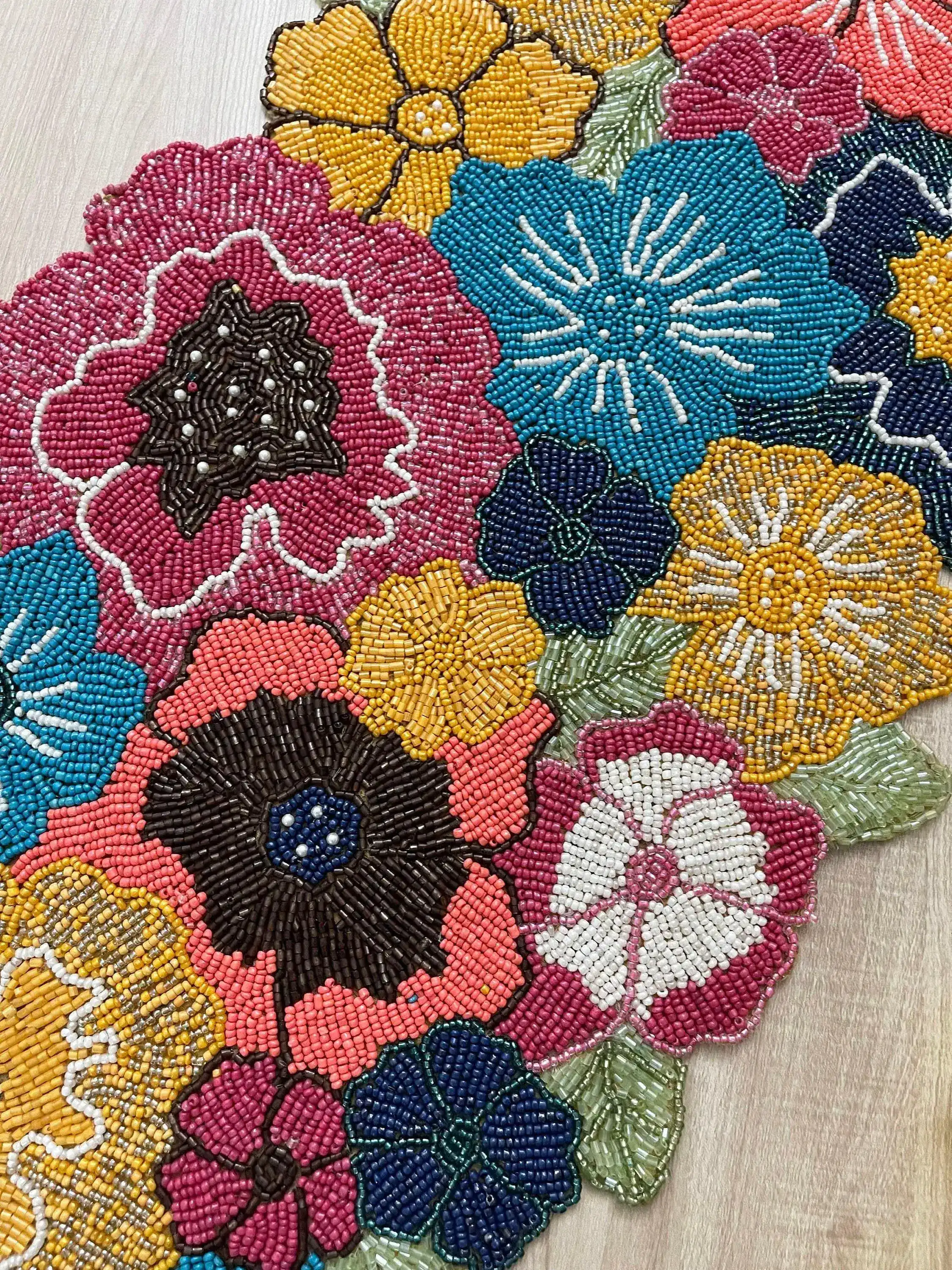 Charm Flower Garden Beaded Table Runner - Image 2