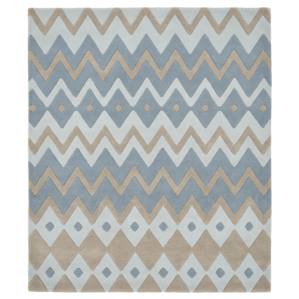 Chevron Pattern Fusion Hand Tufted Rug