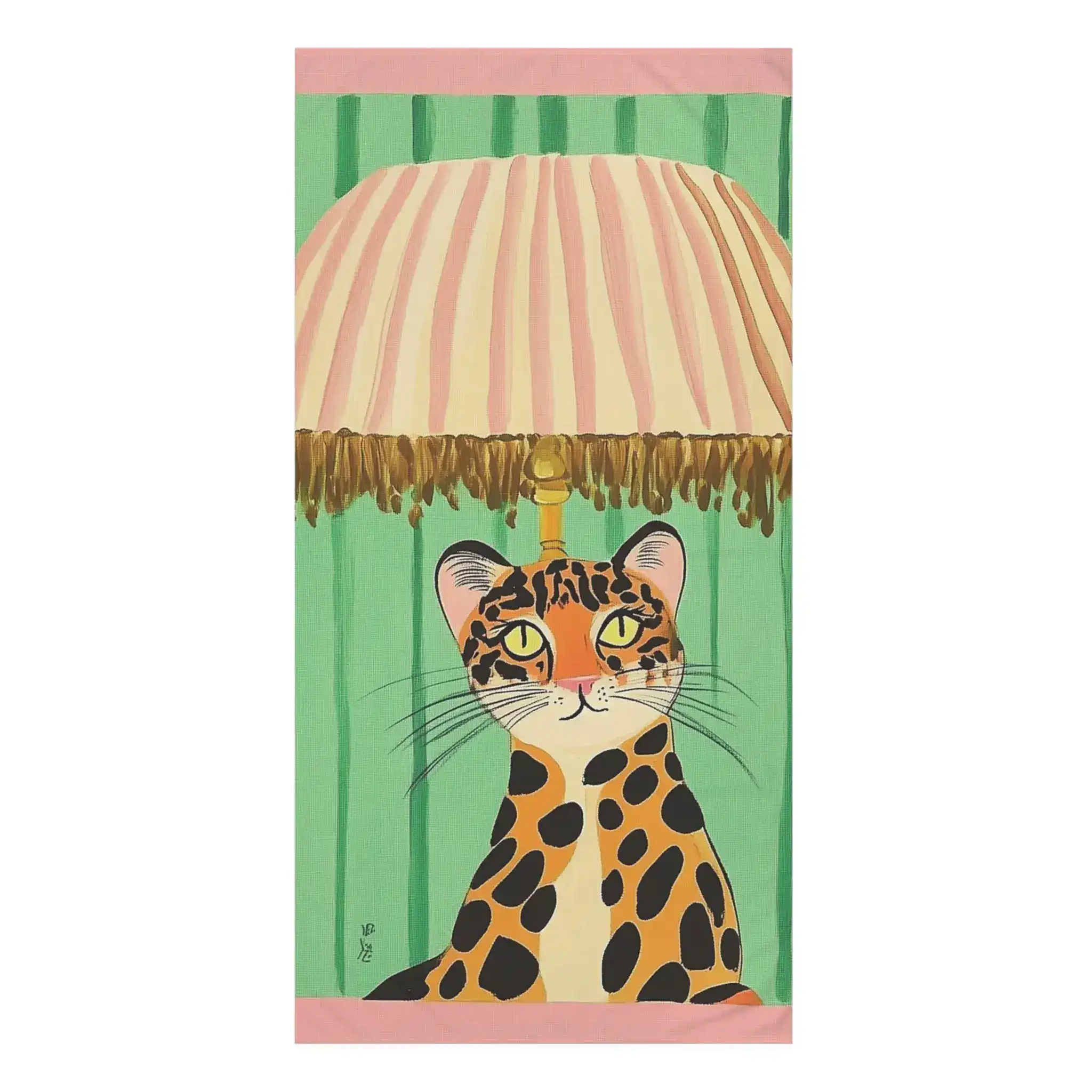 Chic Leopard Lamp Bath Towel