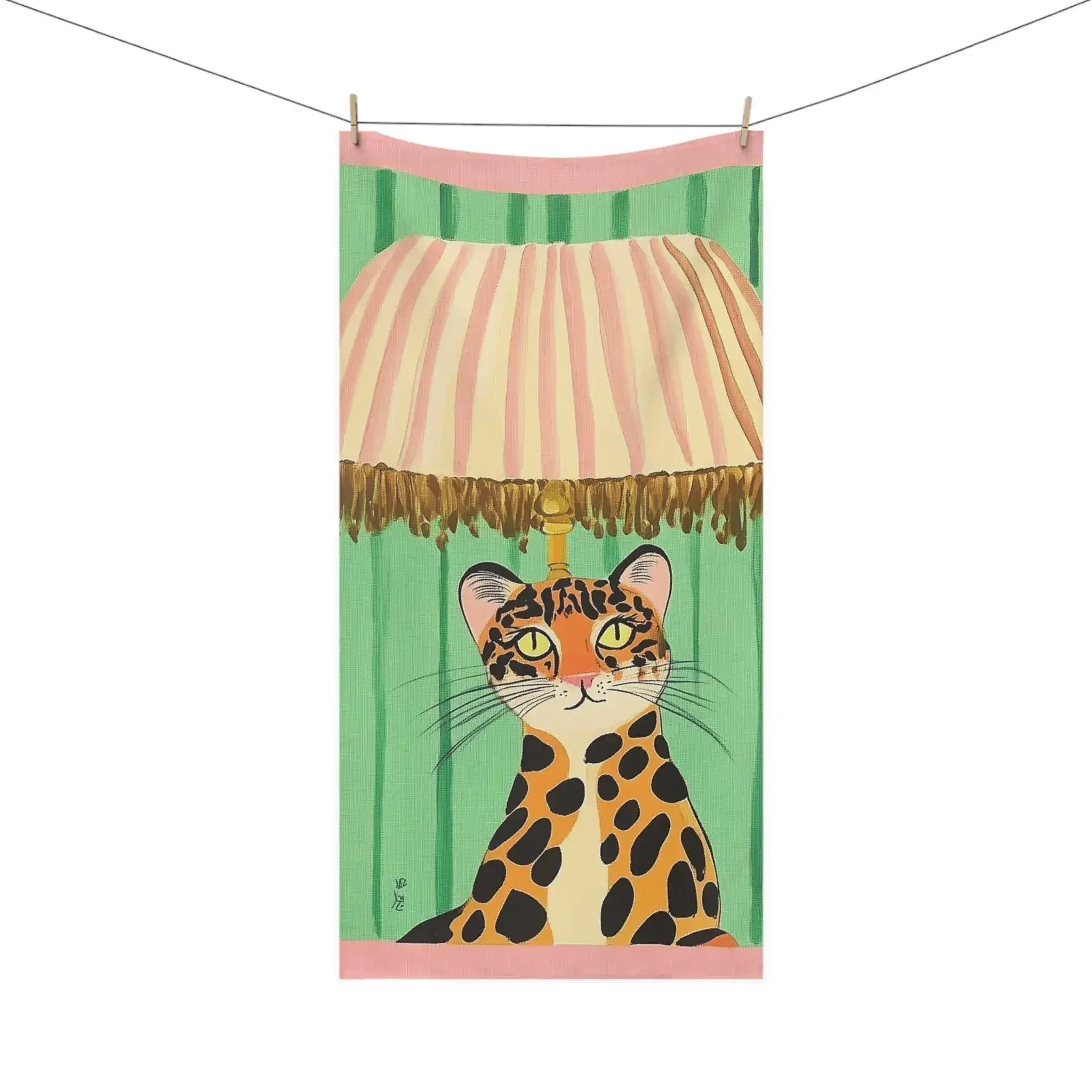 Chic Leopard Lamp Bath Towel - Image 2