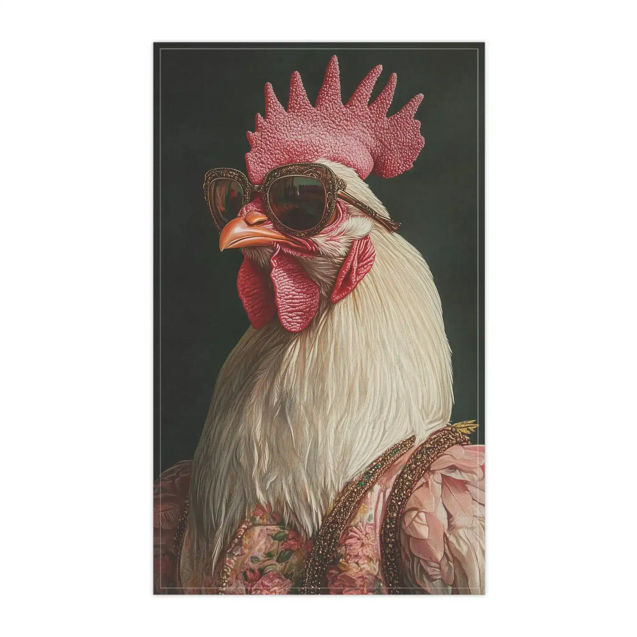 Chic Renaissance Chicken Cotton Kitchen Towel