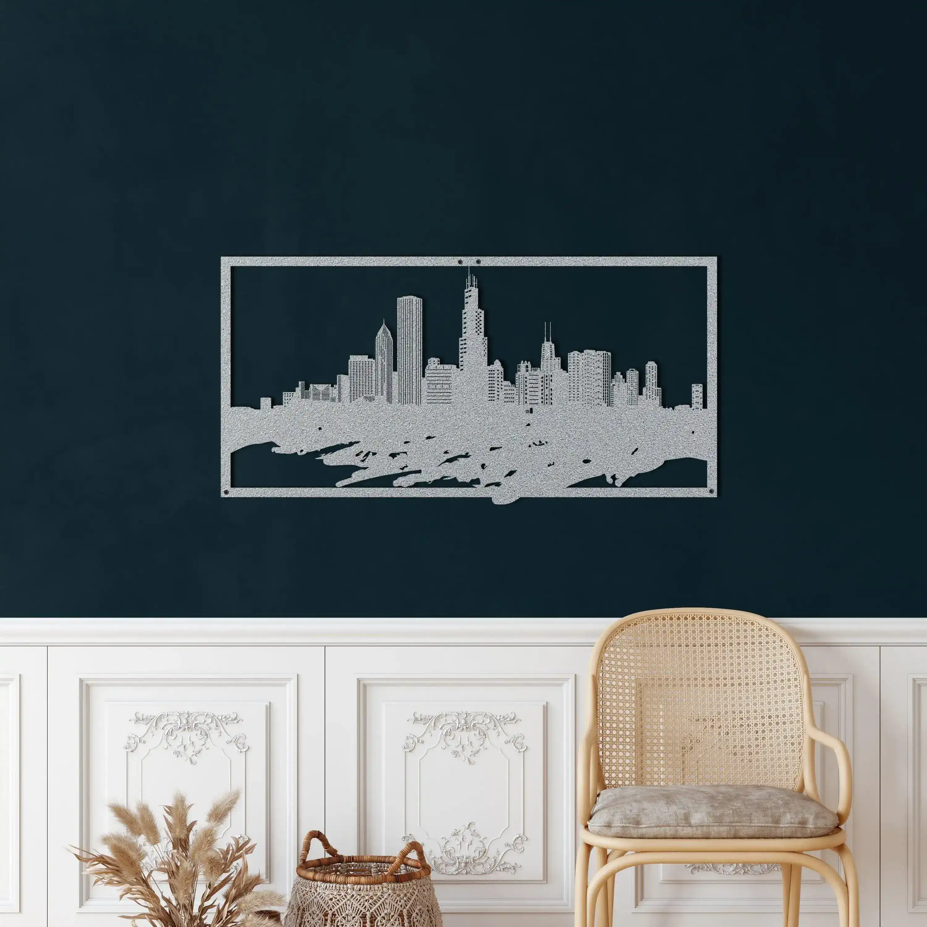 Chicago Skyline Metal Wall Hanging Decor - Image 11