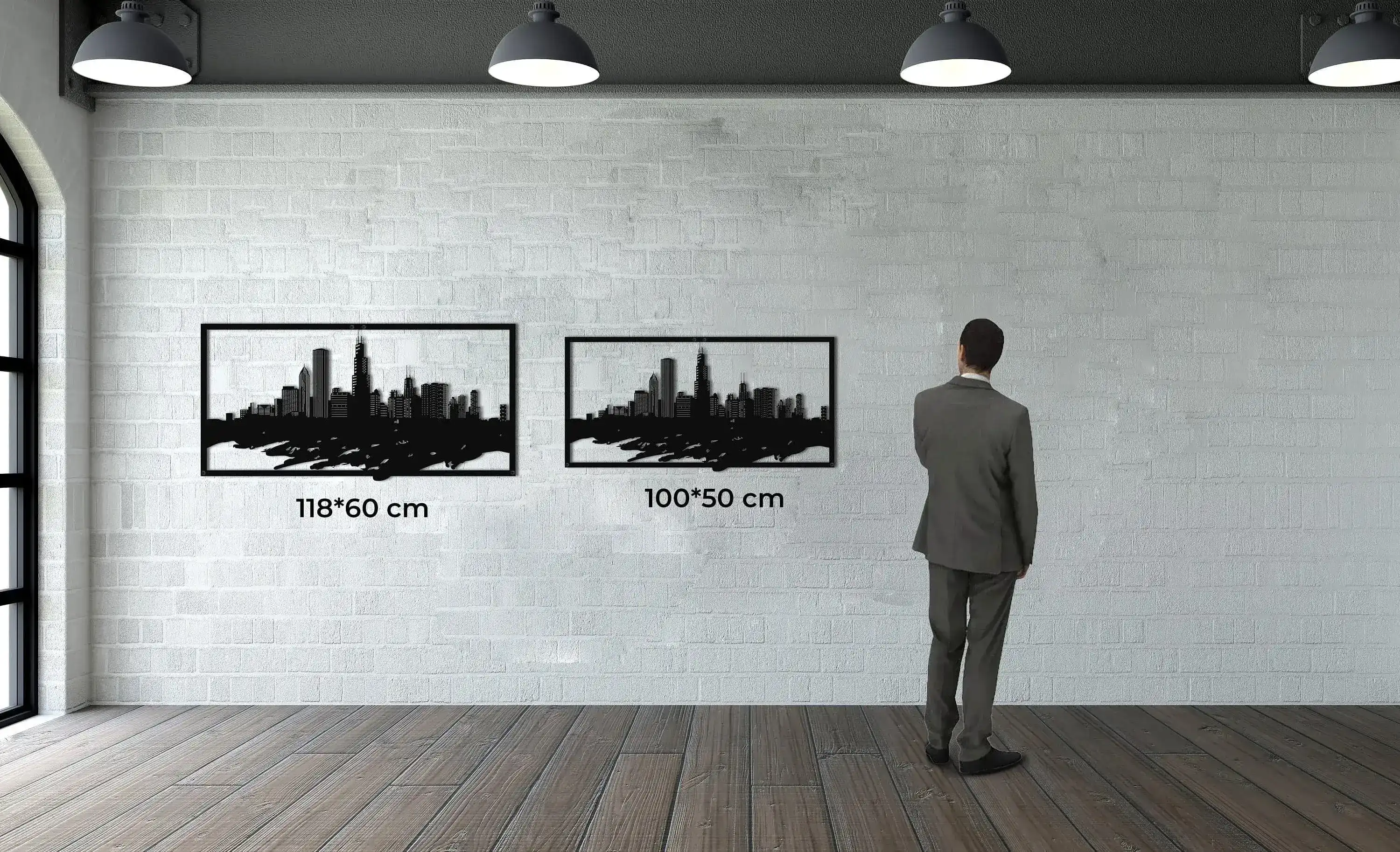 Chicago Skyline Metal Wall Hanging Decor - Image 9