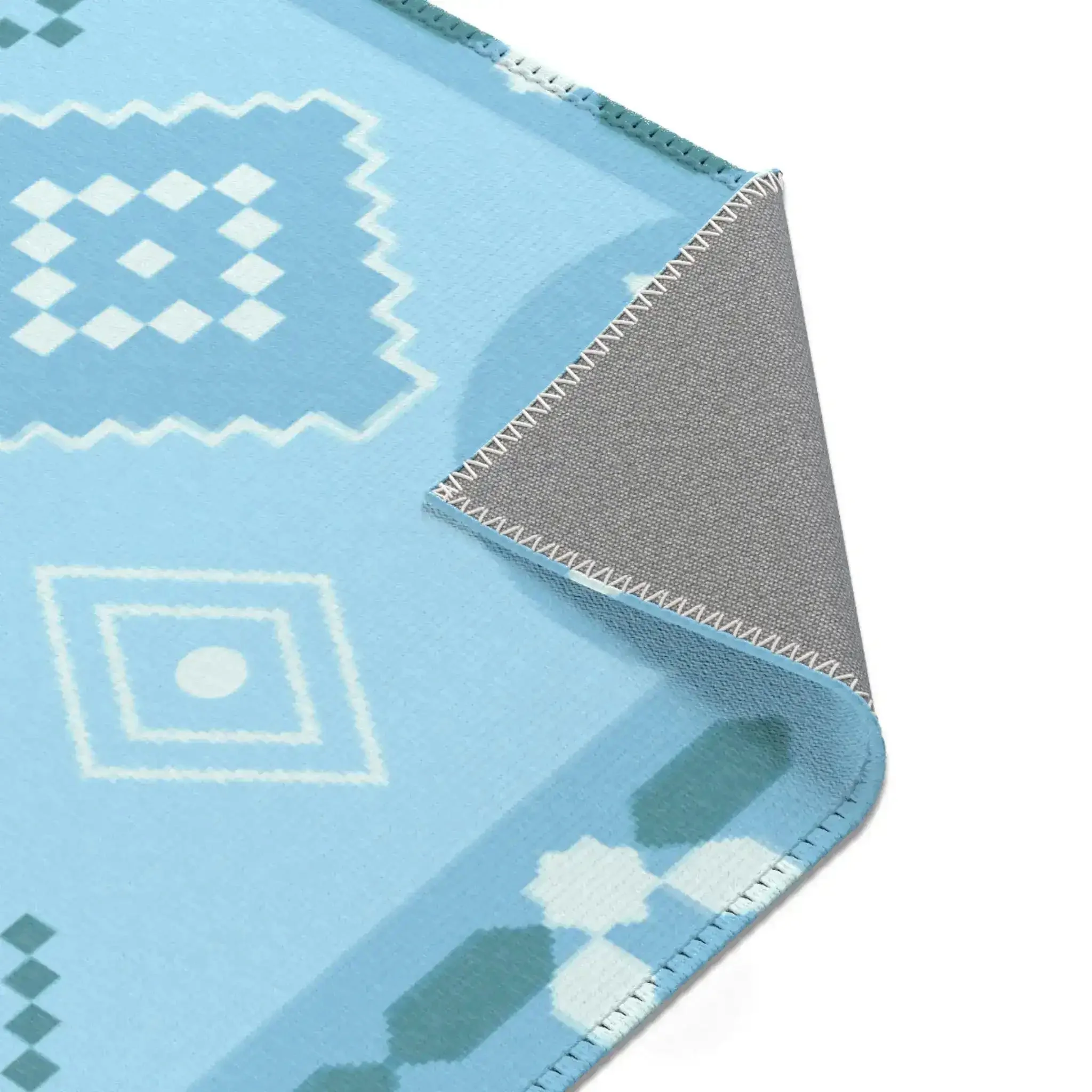 Chill Geometric Ice Blue Accent Rug - Image 8