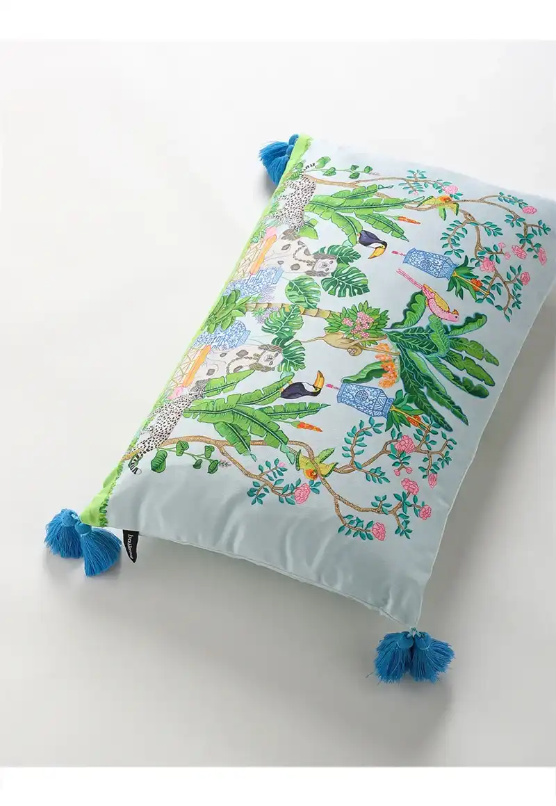 Chinoiserie Animal Pavilion Cushion Cover - Image 3