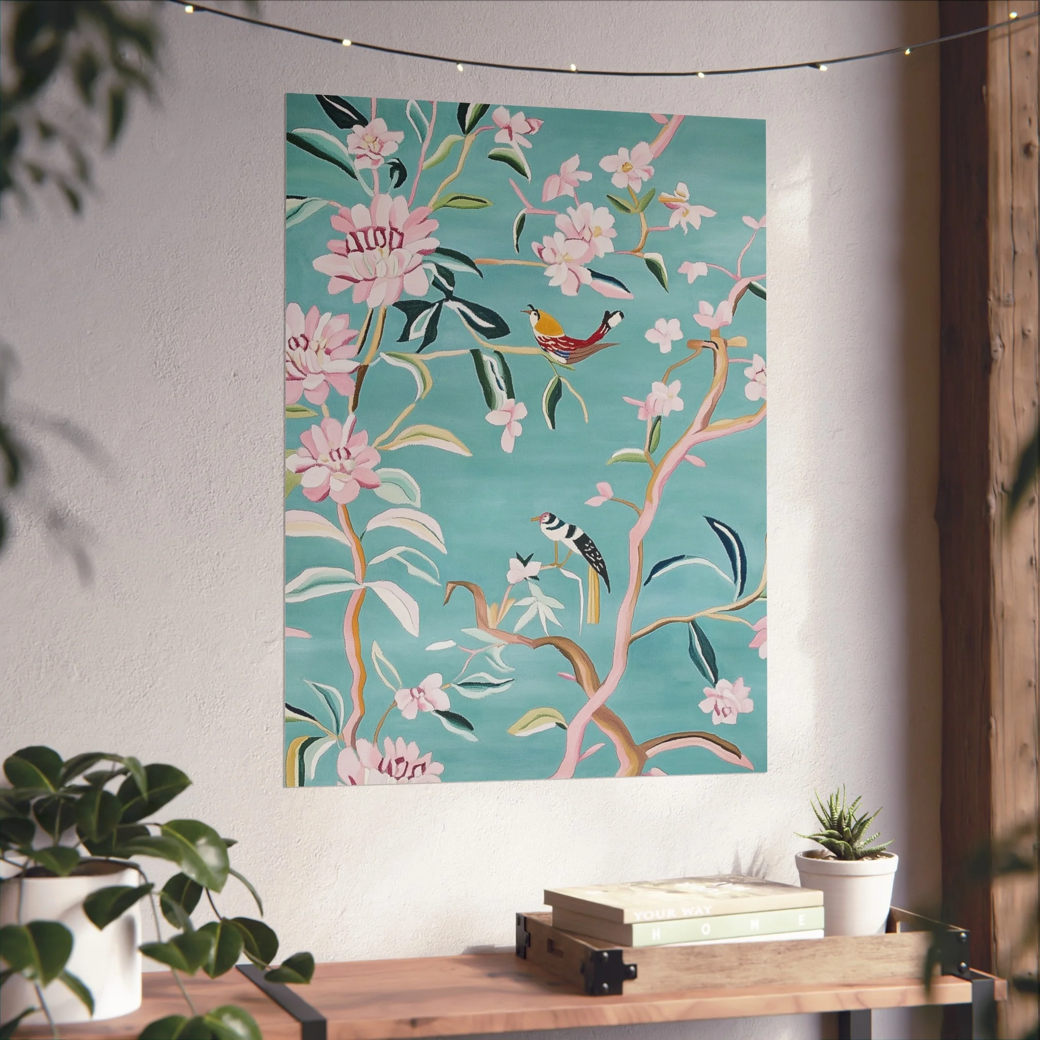 Chinoiserie Birds and Cherry Blossom Fine Art Poster - Image 42