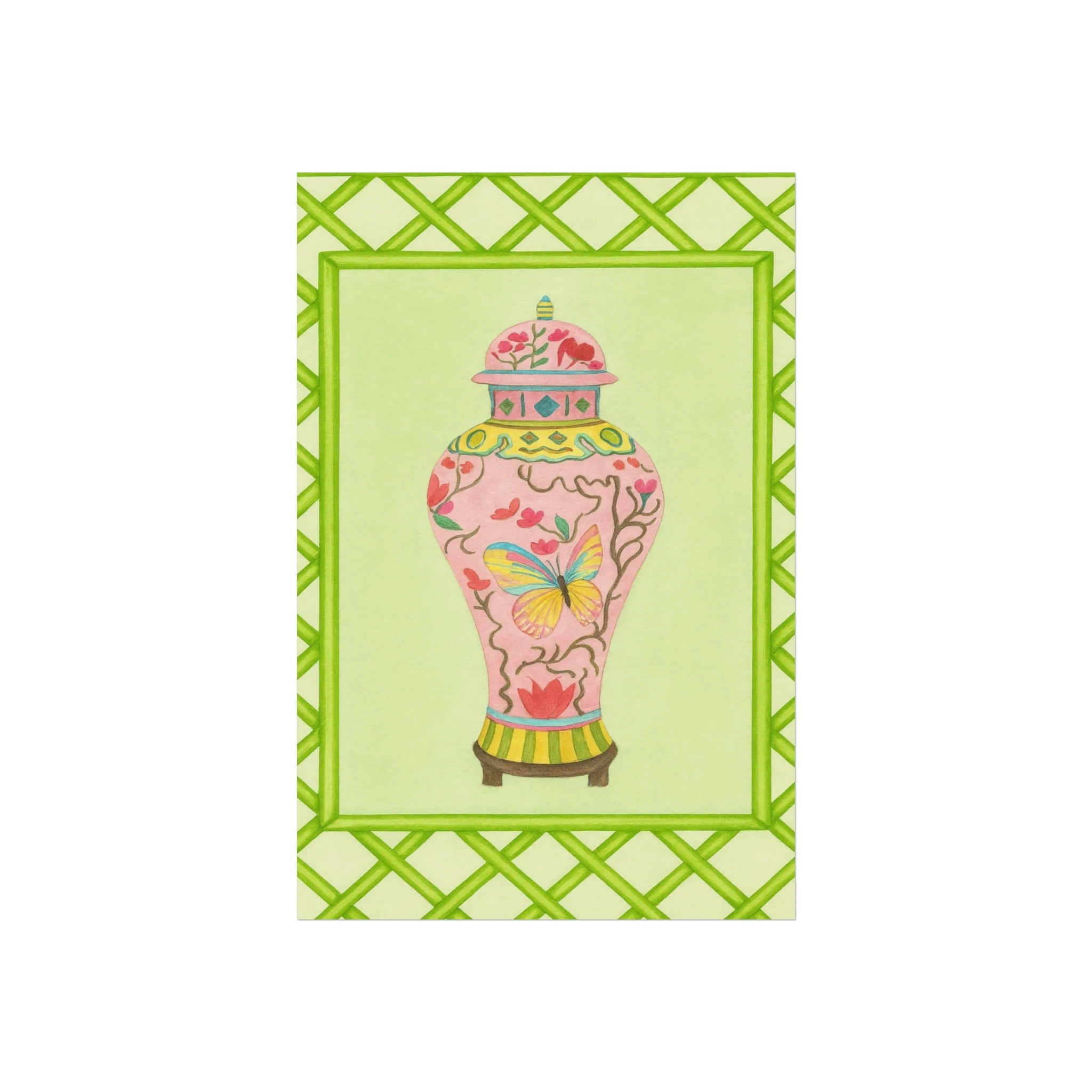 Chinoiserie Butterfly Ginger Vase Fine Art Poster - Image 11