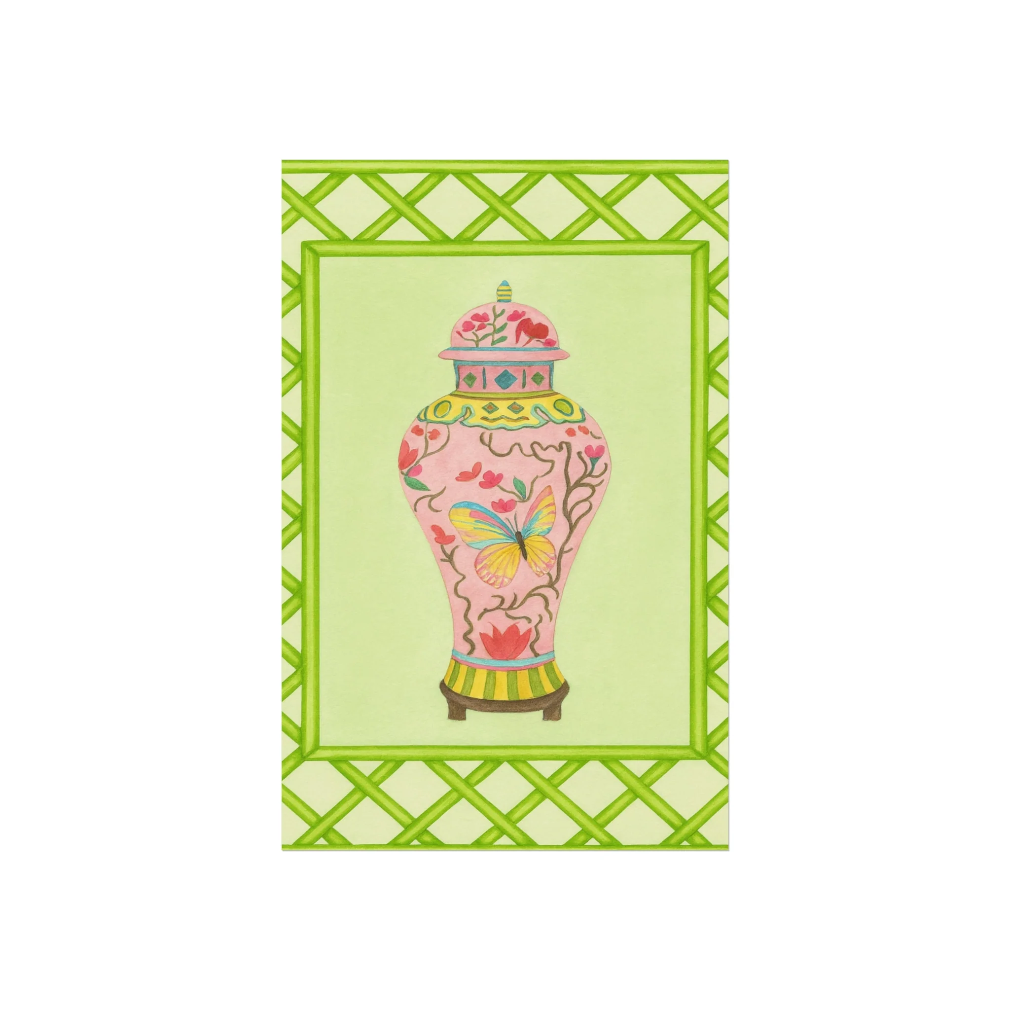 Chinoiserie Butterfly Ginger Vase Fine Art Poster - Image 12