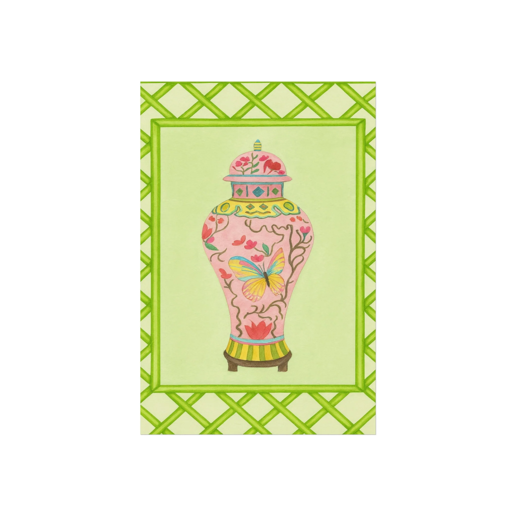 Chinoiserie Butterfly Ginger Vase Fine Art Poster - Image 14
