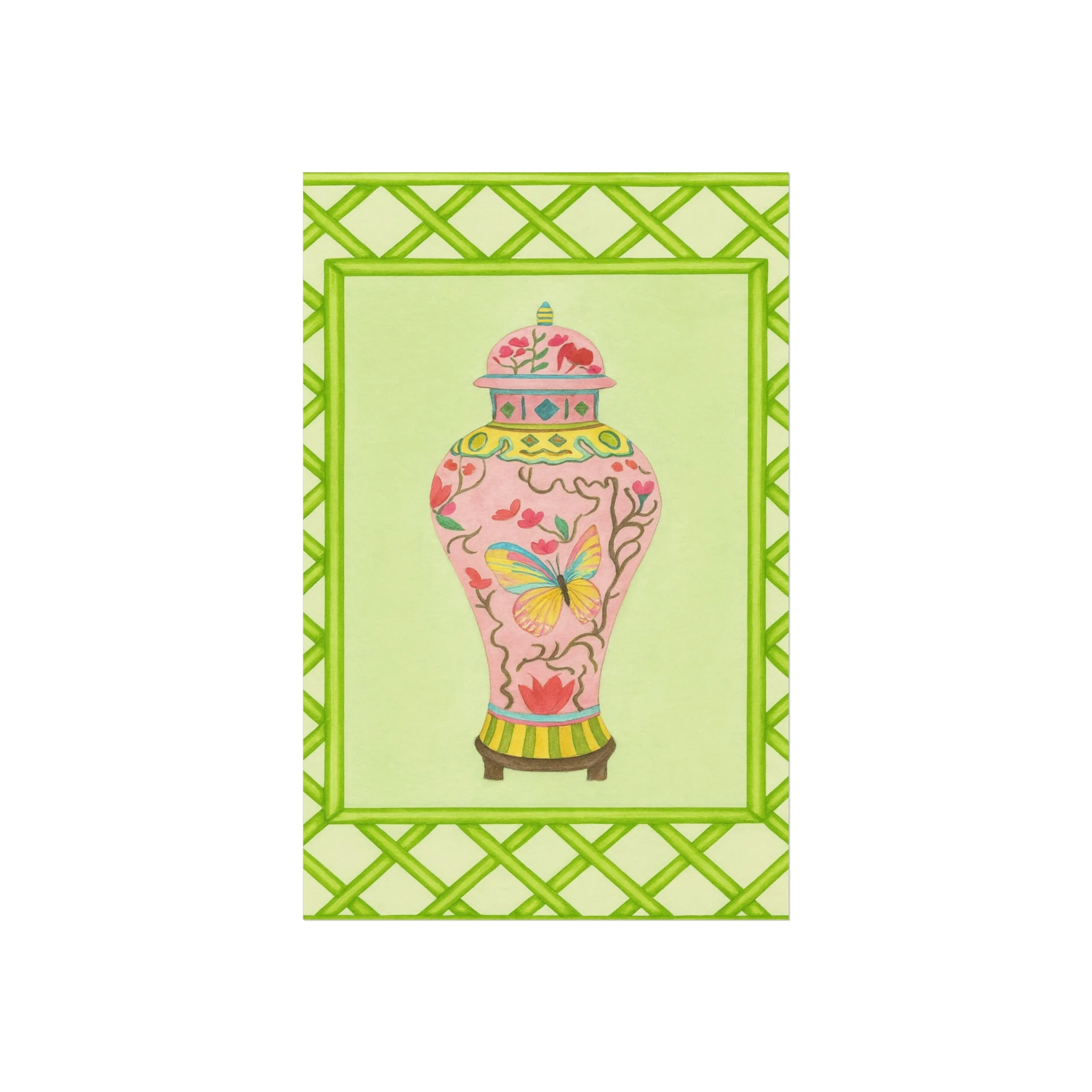 Chinoiserie Butterfly Ginger Vase Fine Art Poster - Image 15