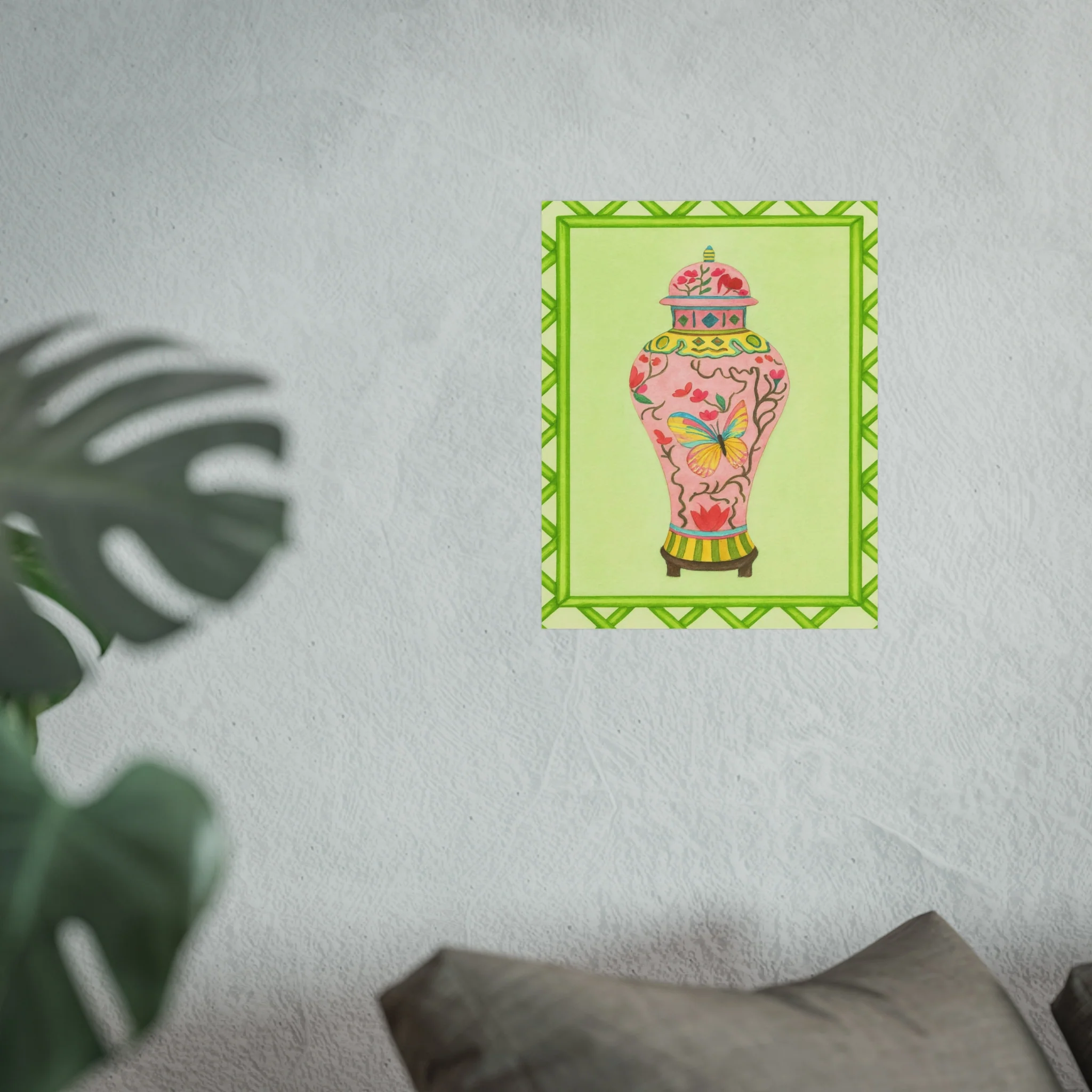 Chinoiserie Butterfly Ginger Vase Fine Art Poster - Image 23