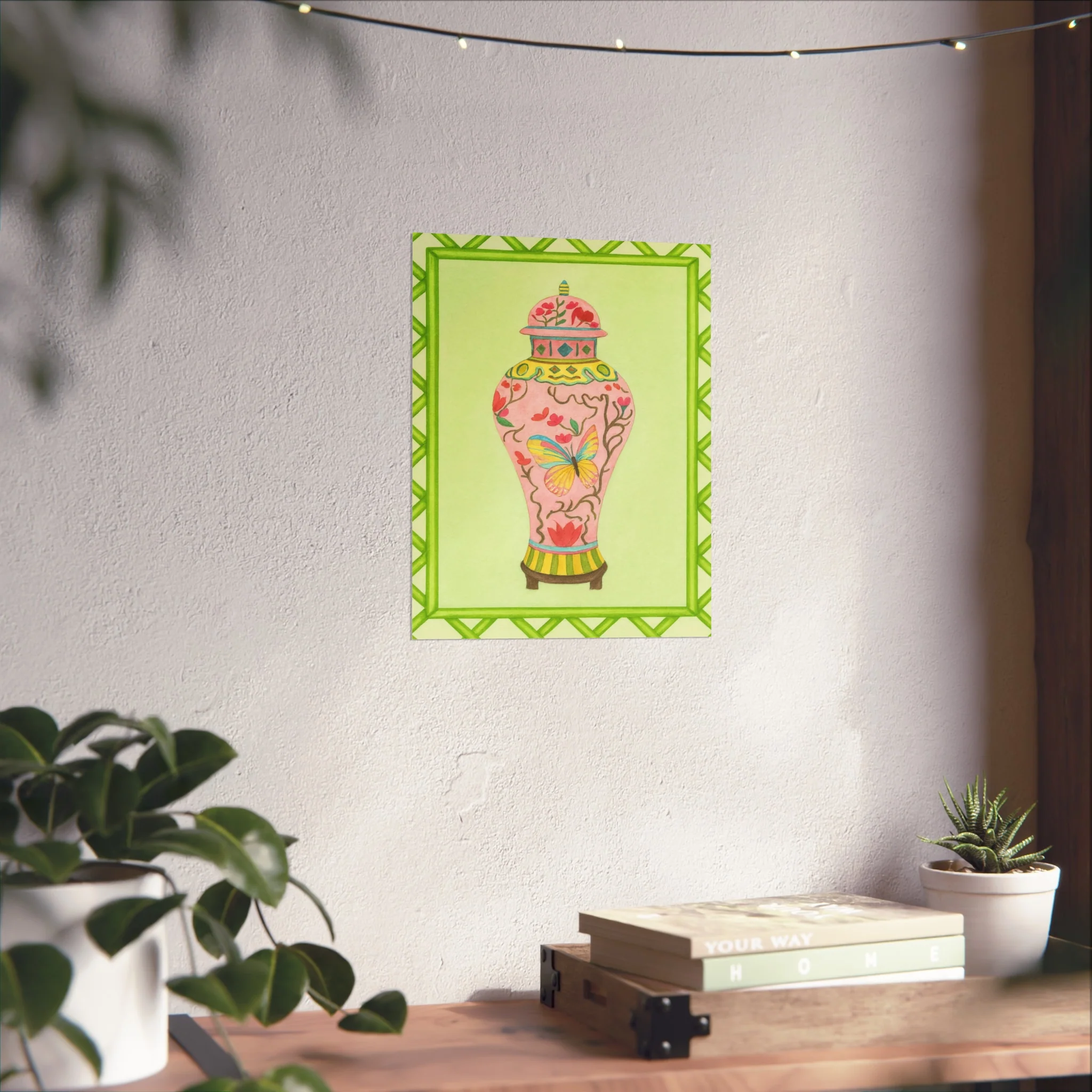 Chinoiserie Butterfly Ginger Vase Fine Art Poster - Image 24
