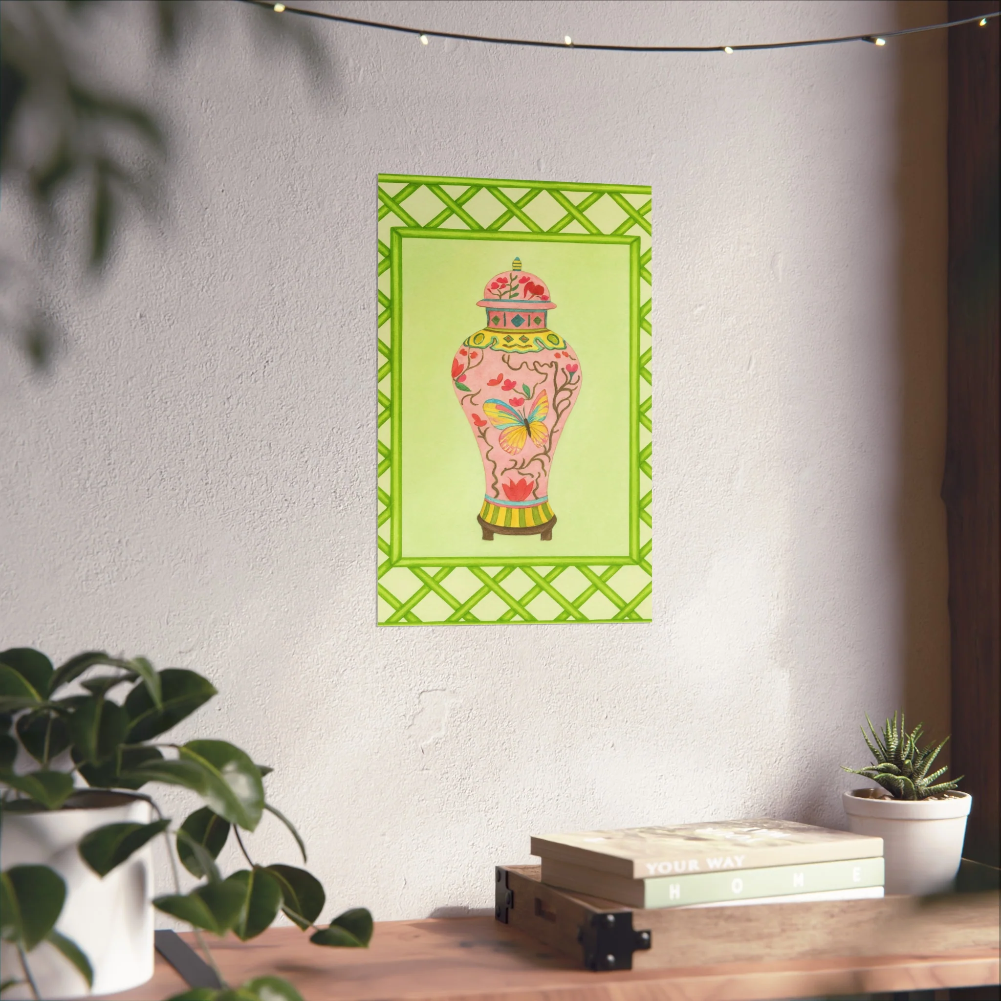 Chinoiserie Butterfly Ginger Vase Fine Art Poster - Image 26
