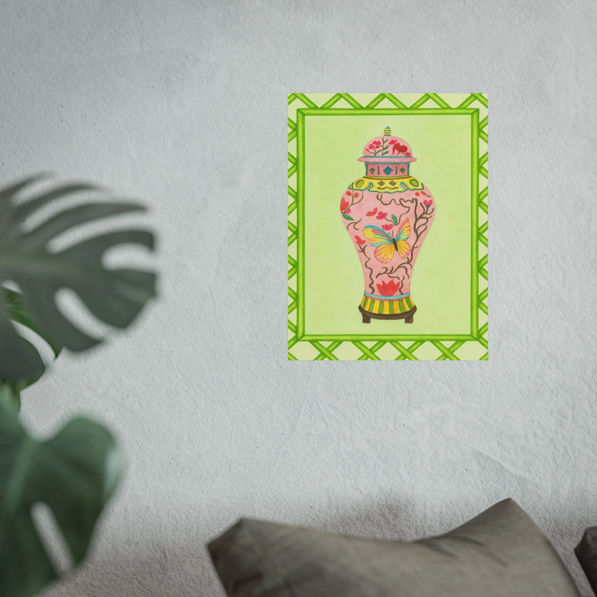 Chinoiserie Butterfly Ginger Vase Fine Art Poster - Image 27