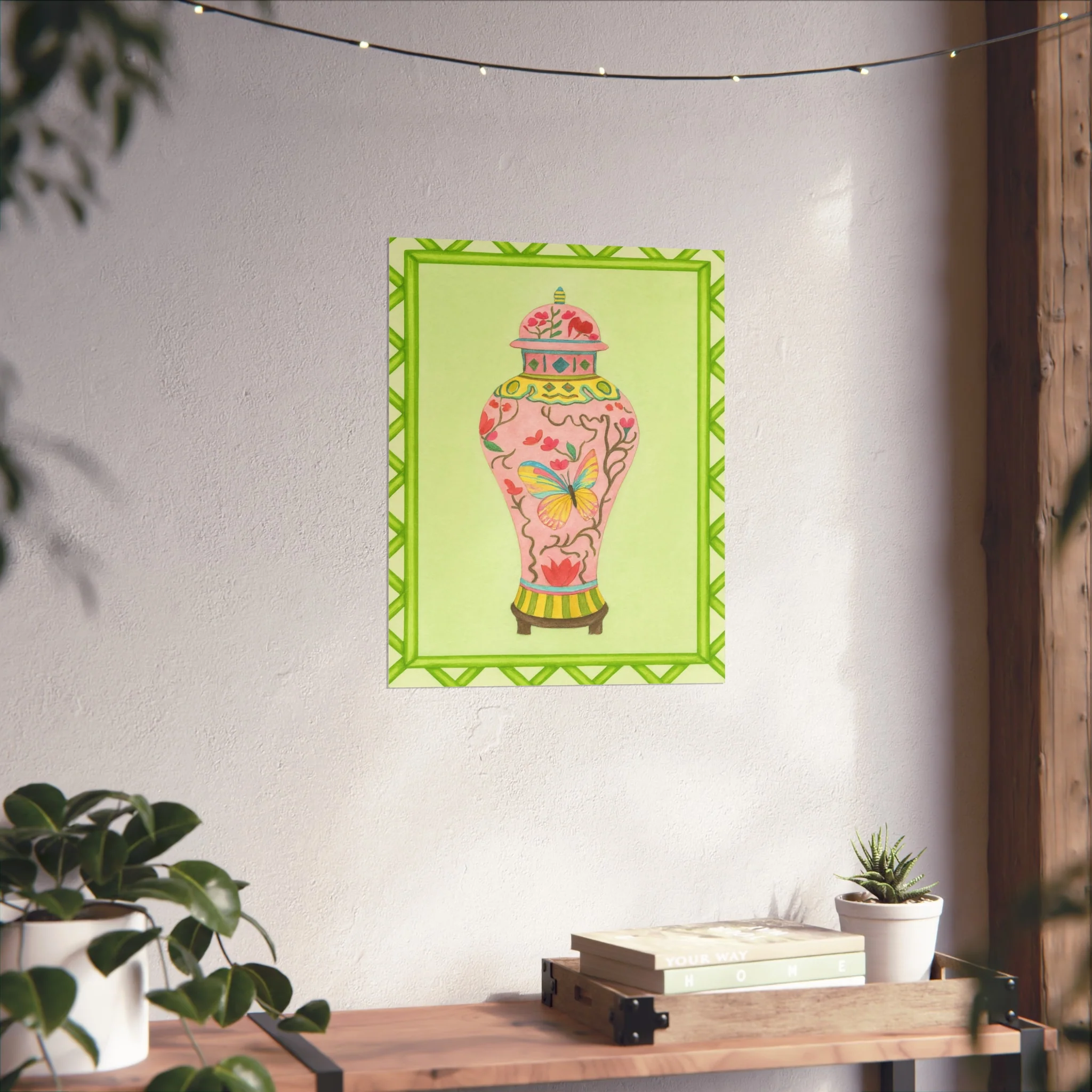 Chinoiserie Butterfly Ginger Vase Fine Art Poster - Image 32