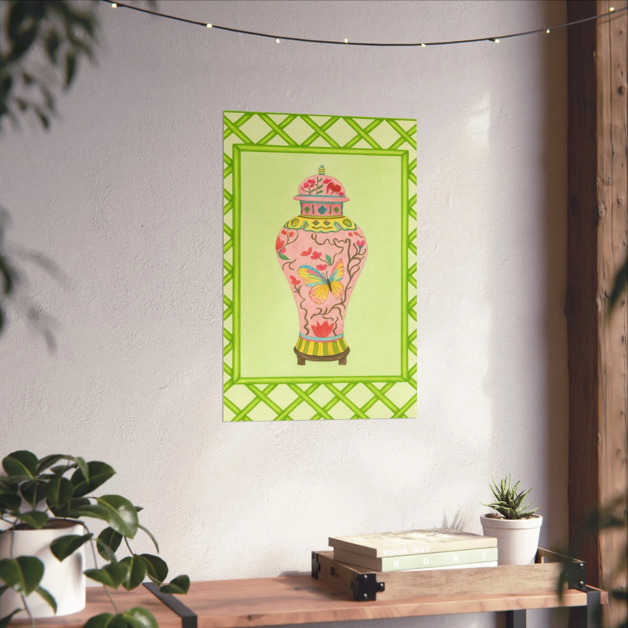Chinoiserie Butterfly Ginger Vase Fine Art Poster - Image 34