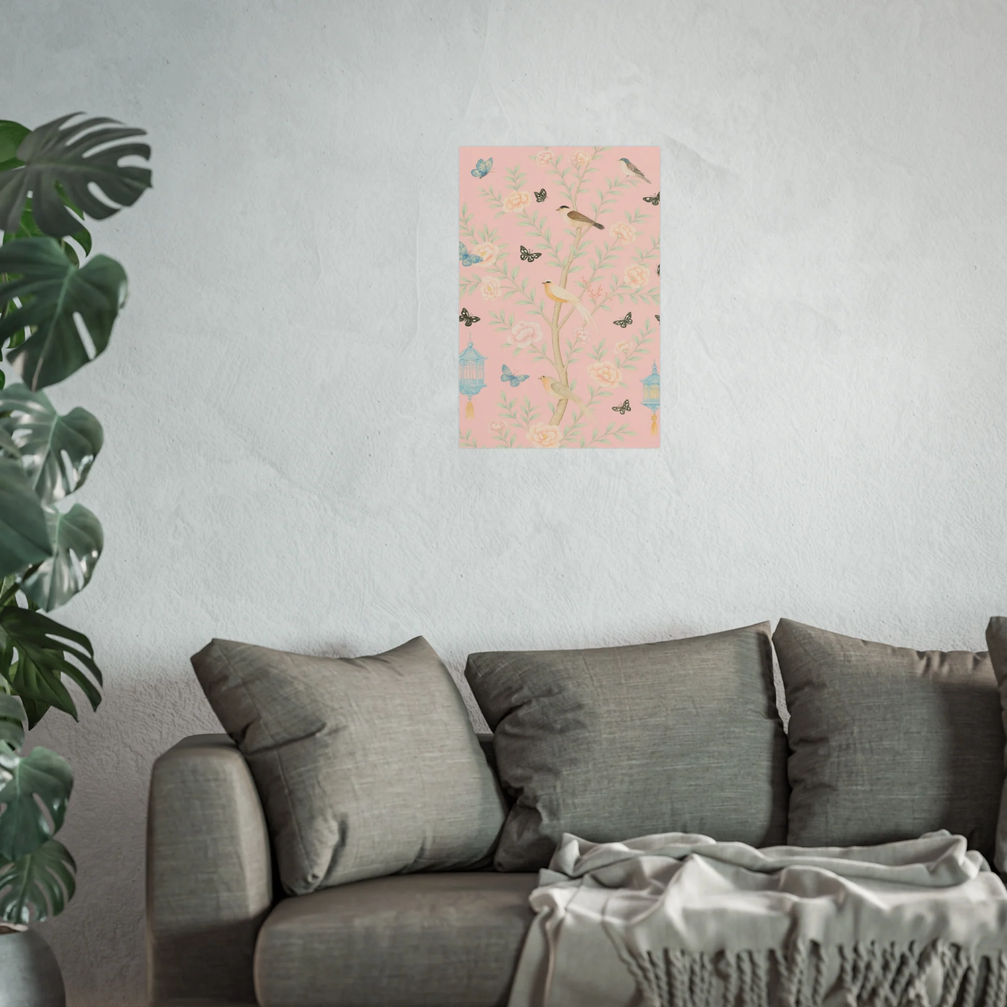 Chinoiserie Feathers and Lanterns Fine Art Poster - Image 33
