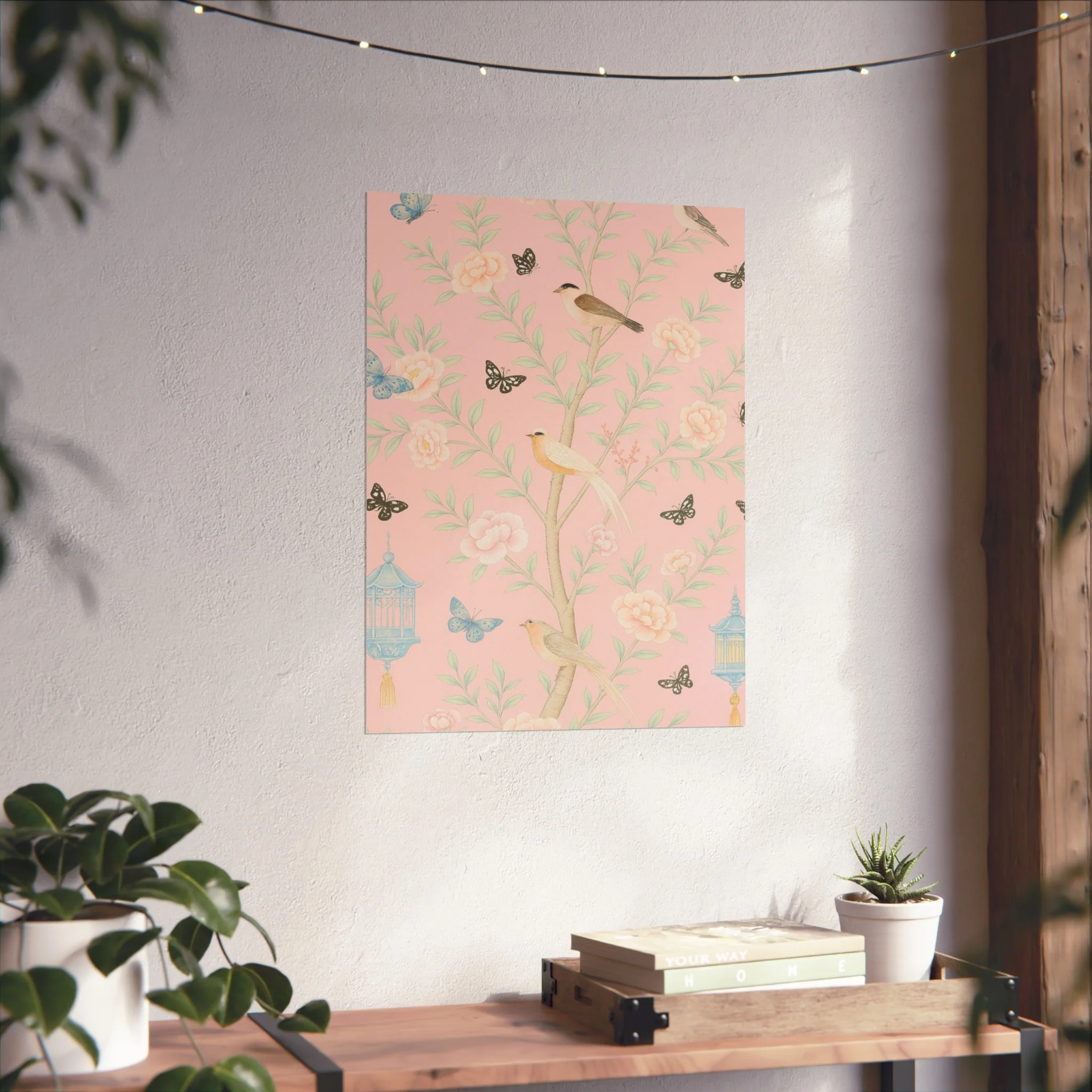 Chinoiserie Feathers and Lanterns Fine Art Poster - Image 36