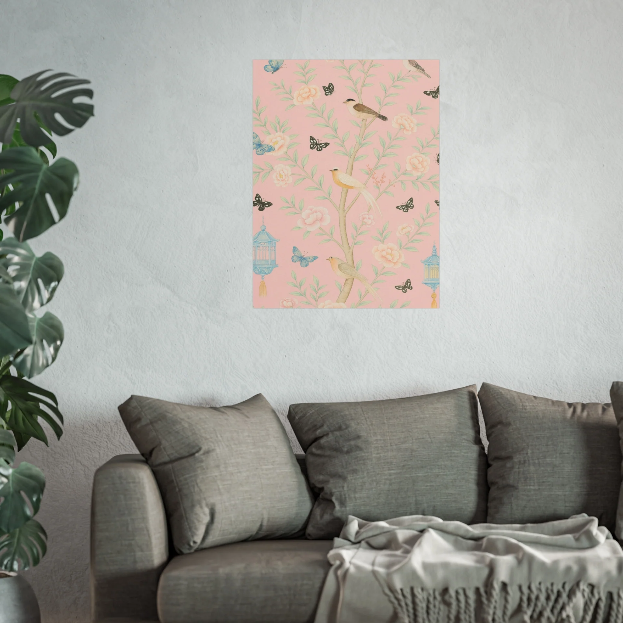 Chinoiserie Feathers and Lanterns Fine Art Poster - Image 41