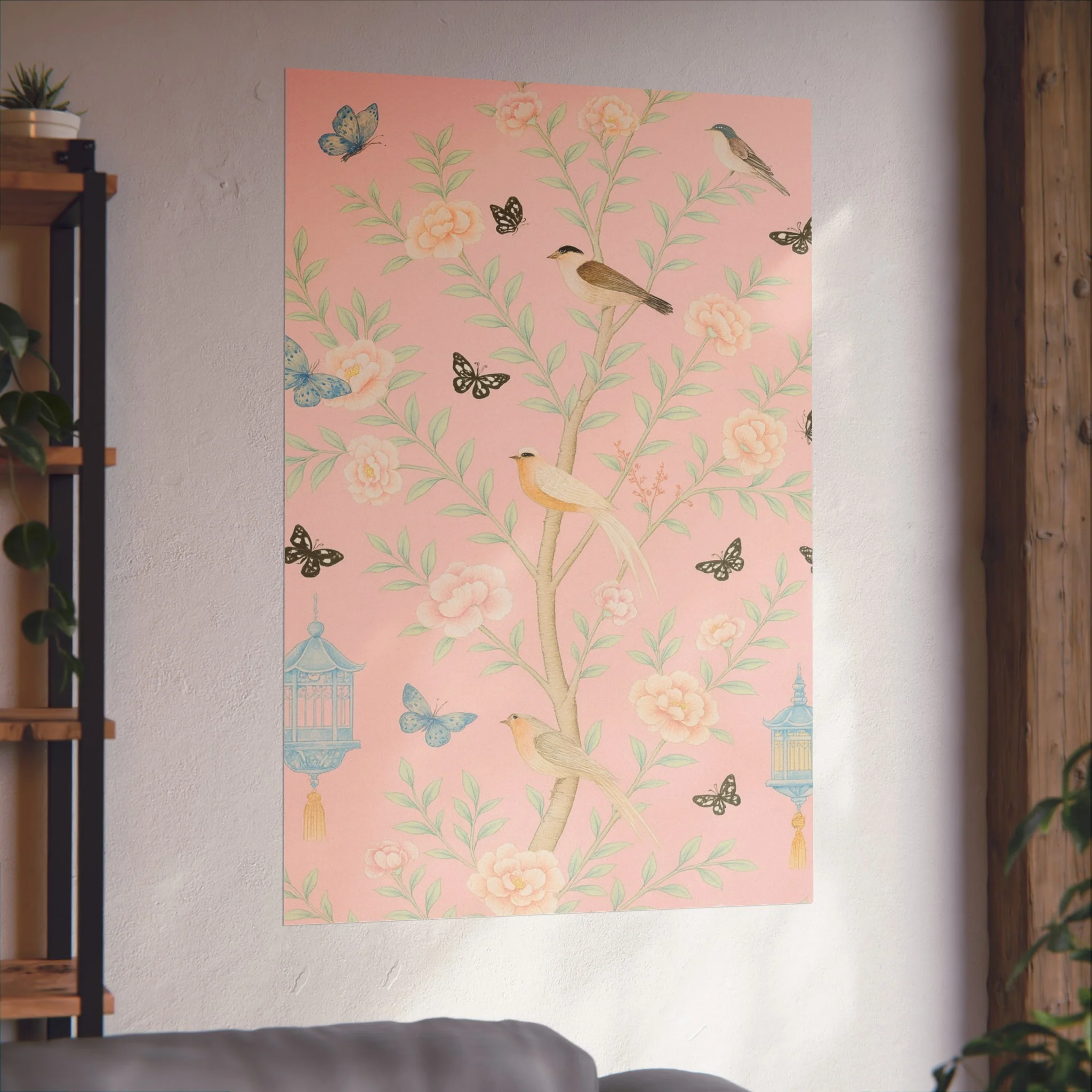 Chinoiserie Feathers and Lanterns Fine Art Poster - Image 48