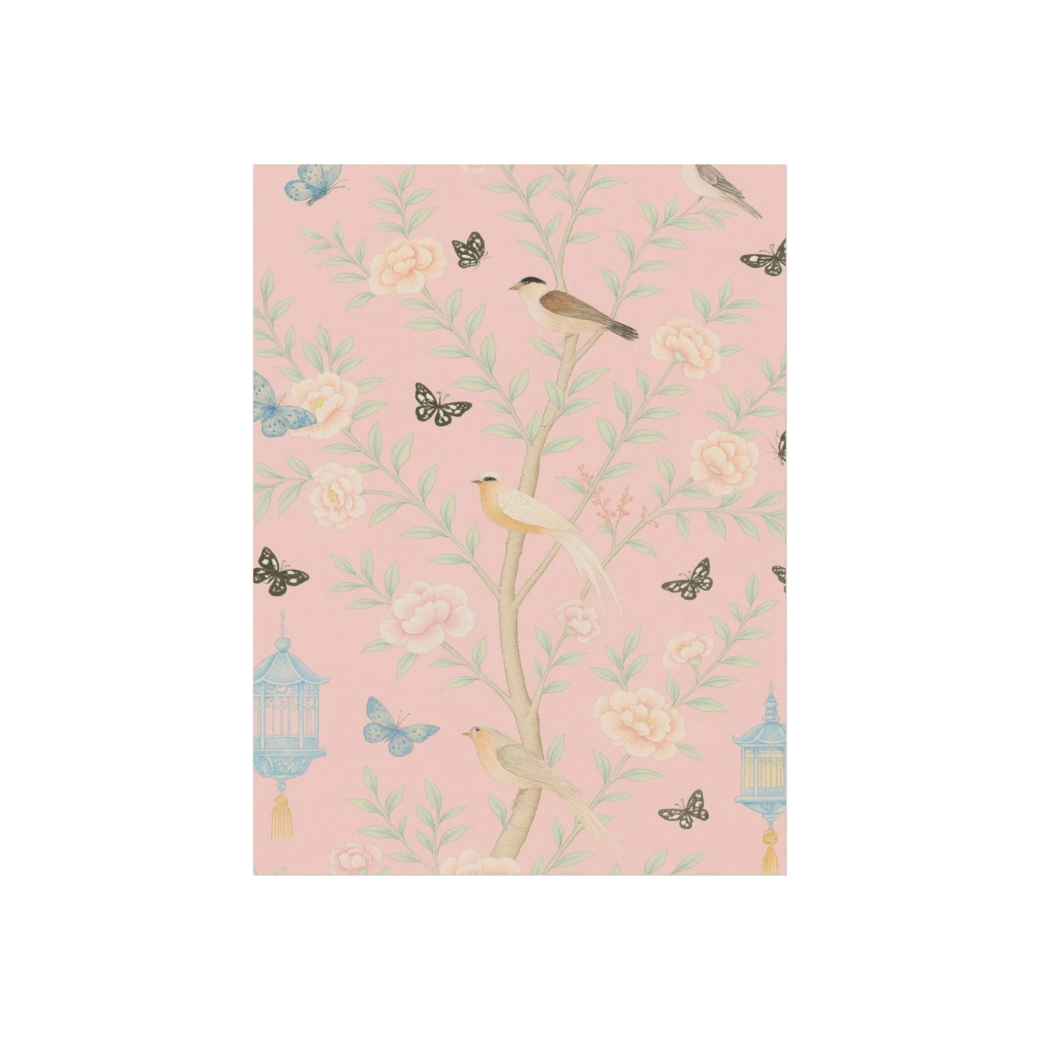 Chinoiserie Feathers and Lanterns Fine Art Poster - Image 6