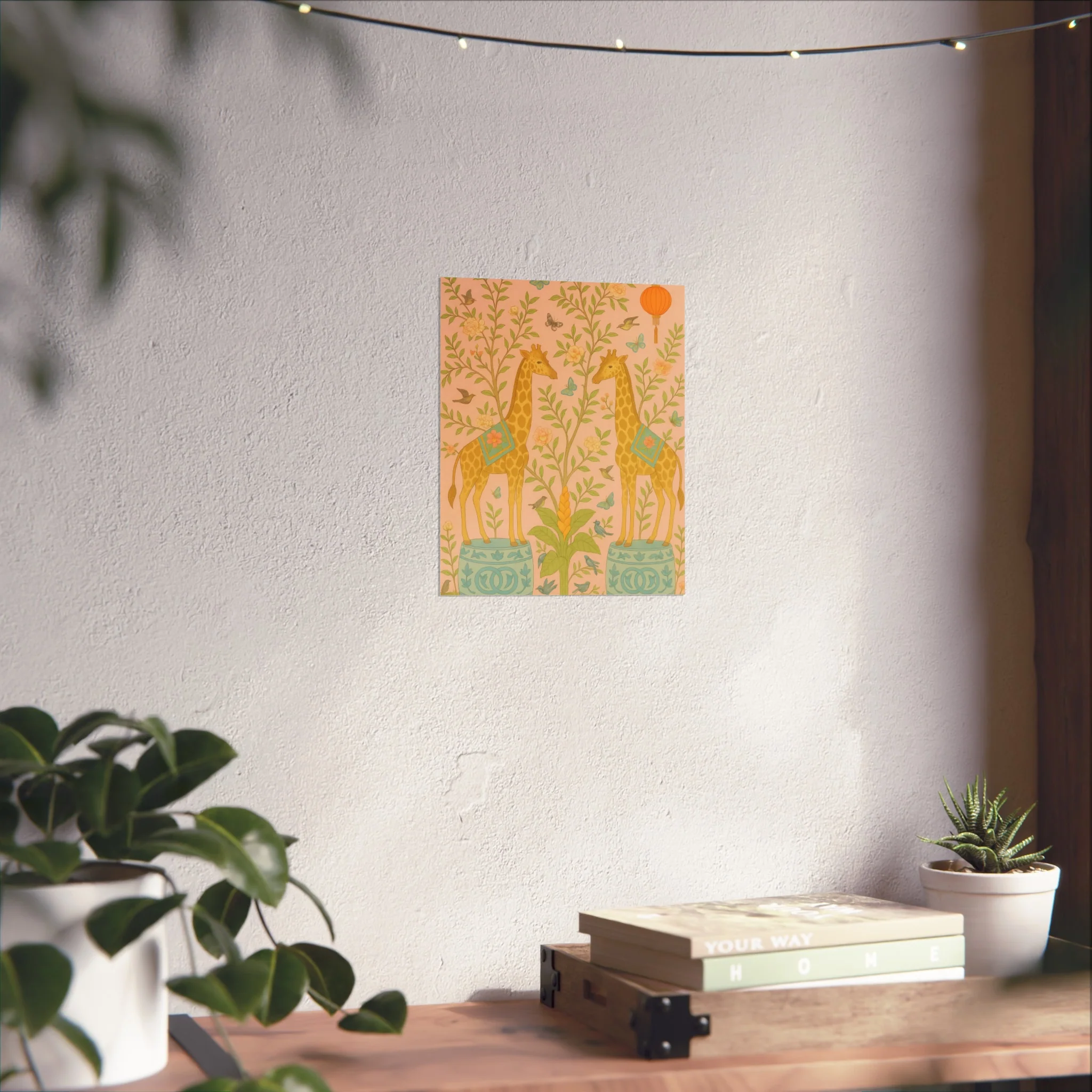 Chinoiserie Giraffe Twins Fine Art Poster - Image 22