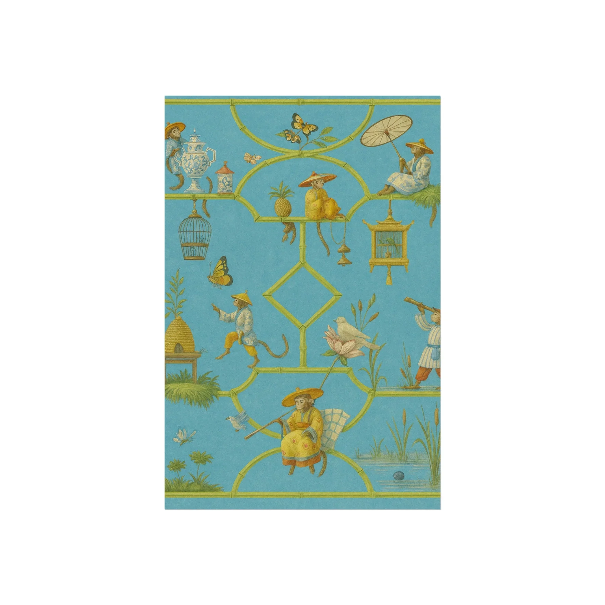 Chinoiserie Monkey Business Fine Art Poster - Image 2