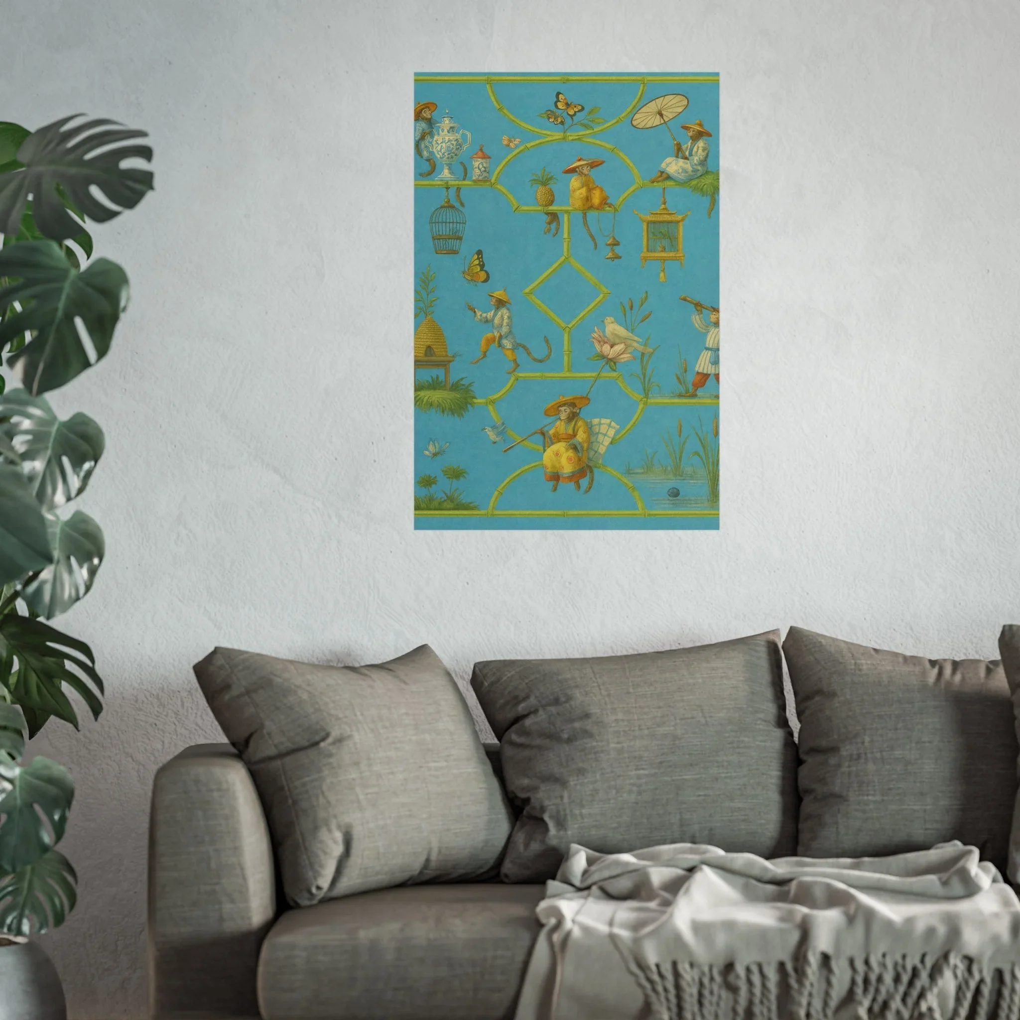 Chinoiserie Monkey Business Fine Art Poster - Image 43