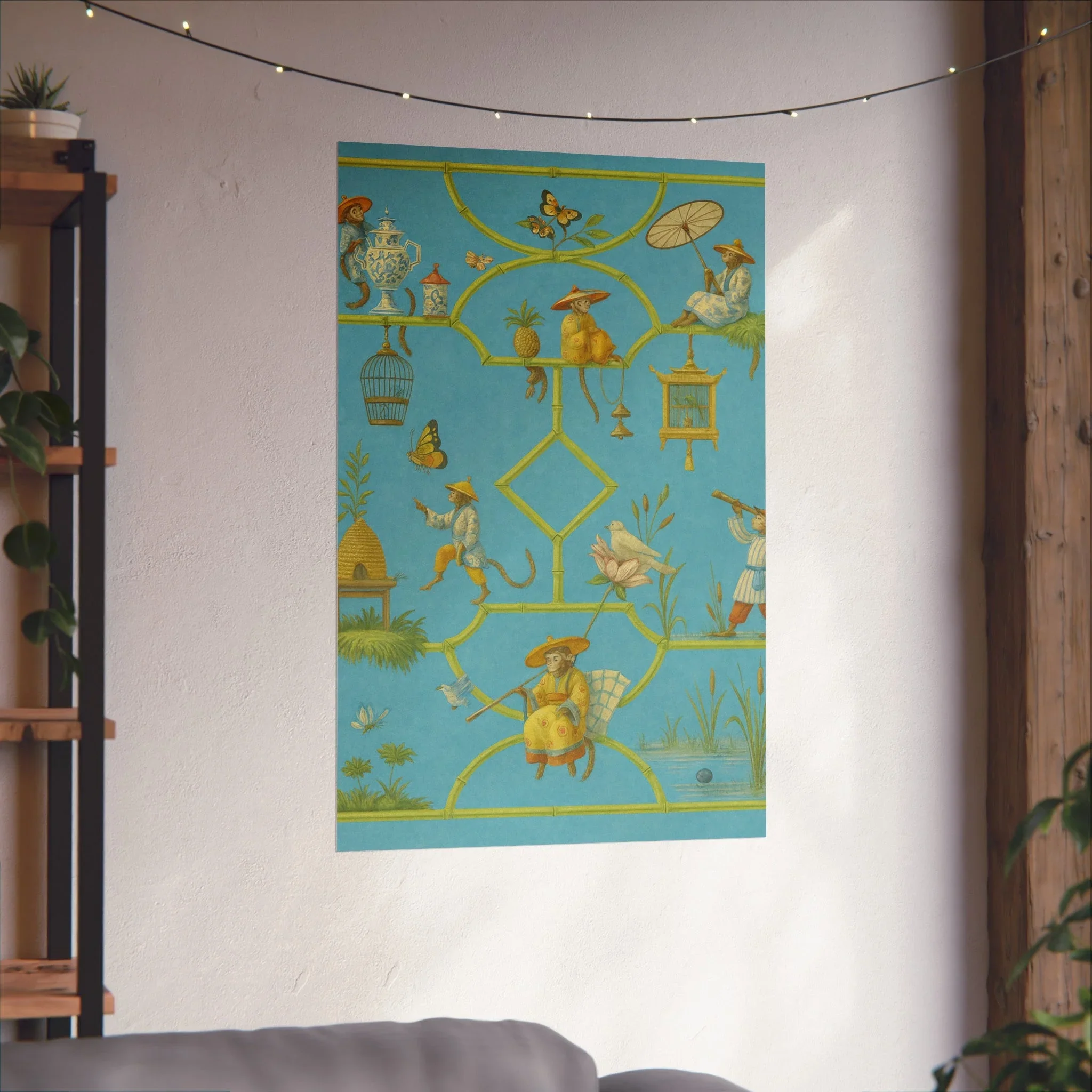 Chinoiserie Monkey Business Fine Art Poster - Image 46