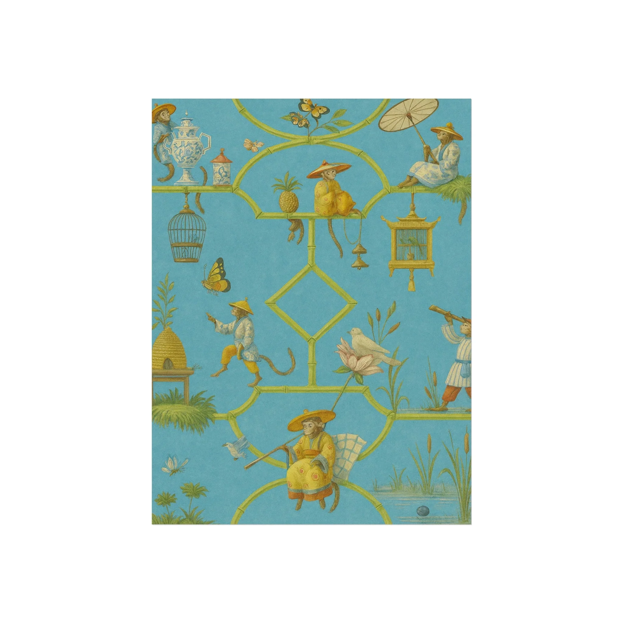 Chinoiserie Monkey Business Fine Art Poster - Image 6