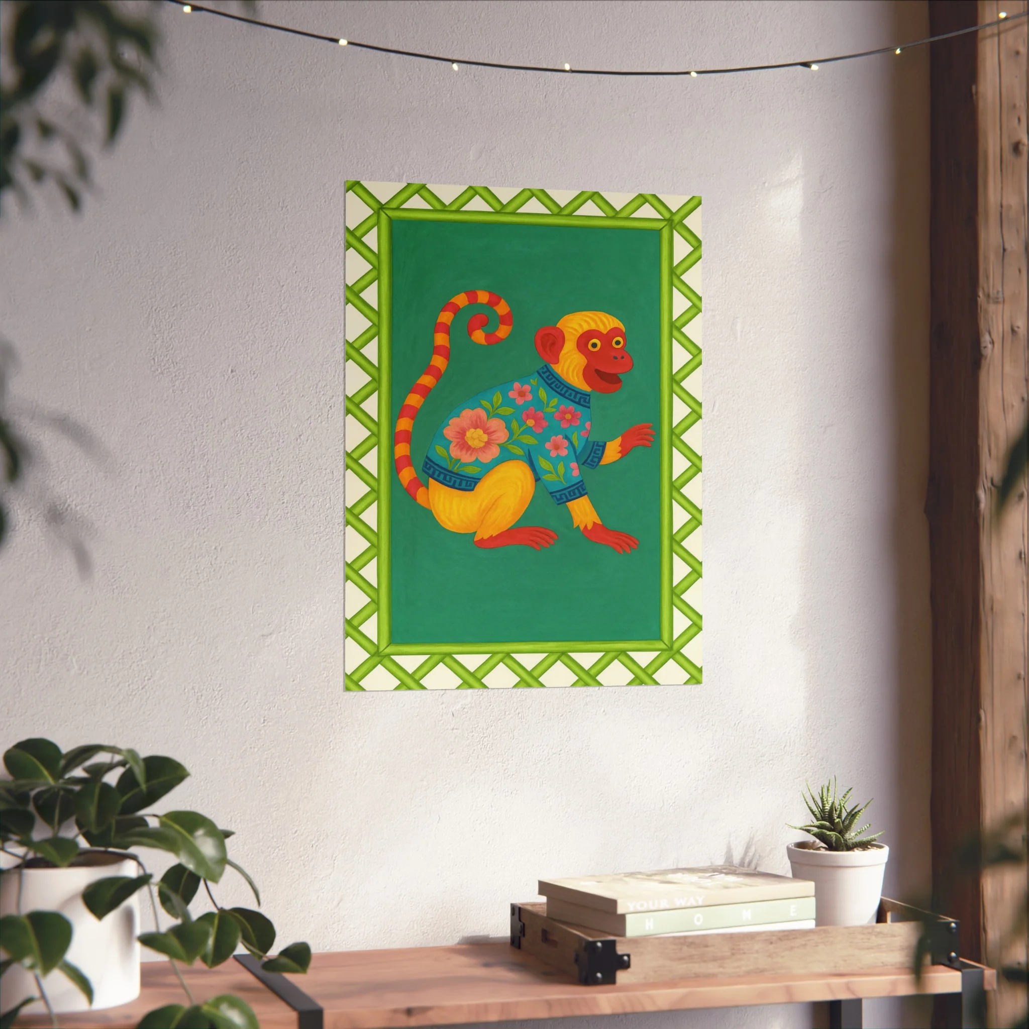 Chinoiserie Playful Monkey Fine Art Poster - Image 36