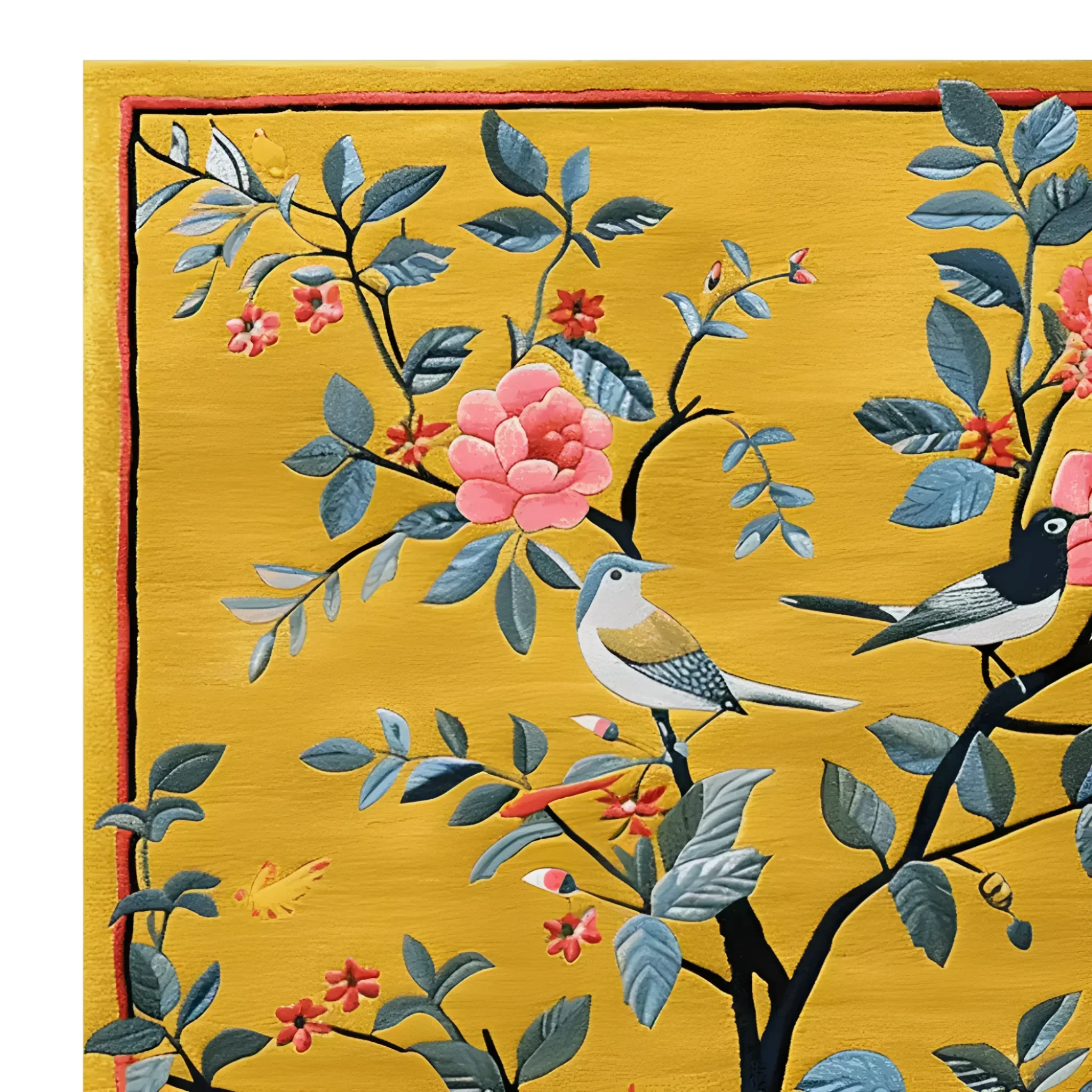 Chirping Cherry Tree Hand Tufted Rug - Image 6