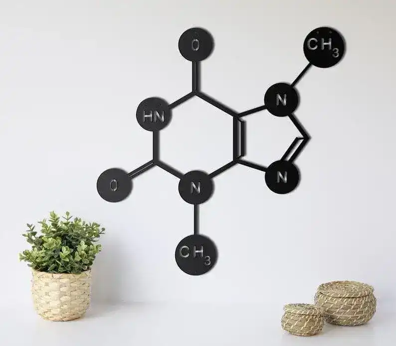 Chocolate Symbol Theobromine Molecule Metal Wall Decor - Image 4