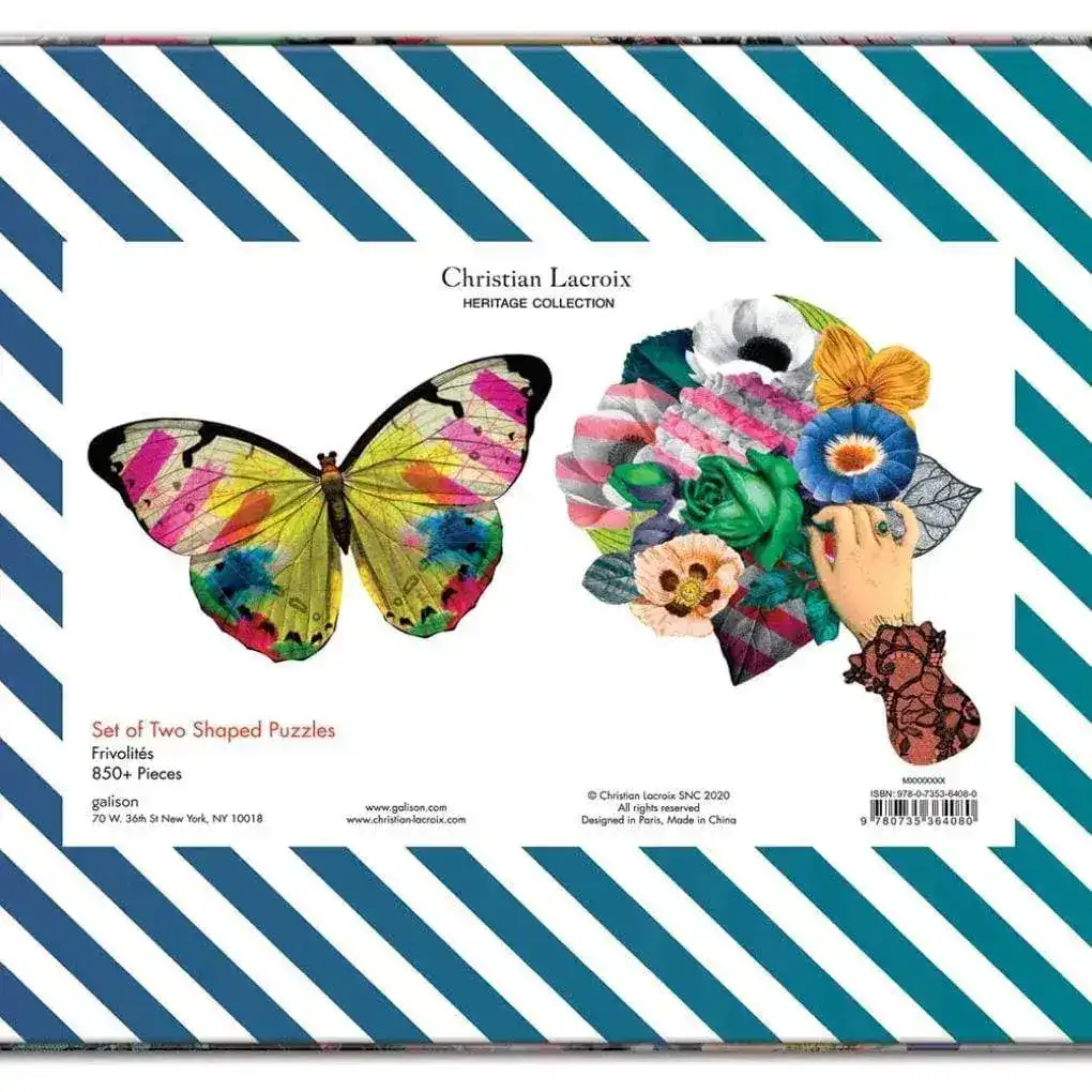Christian Lacroix Heritage Collection Frivolités Shaped Jigsaw Puzzle 2 Set - Image 4