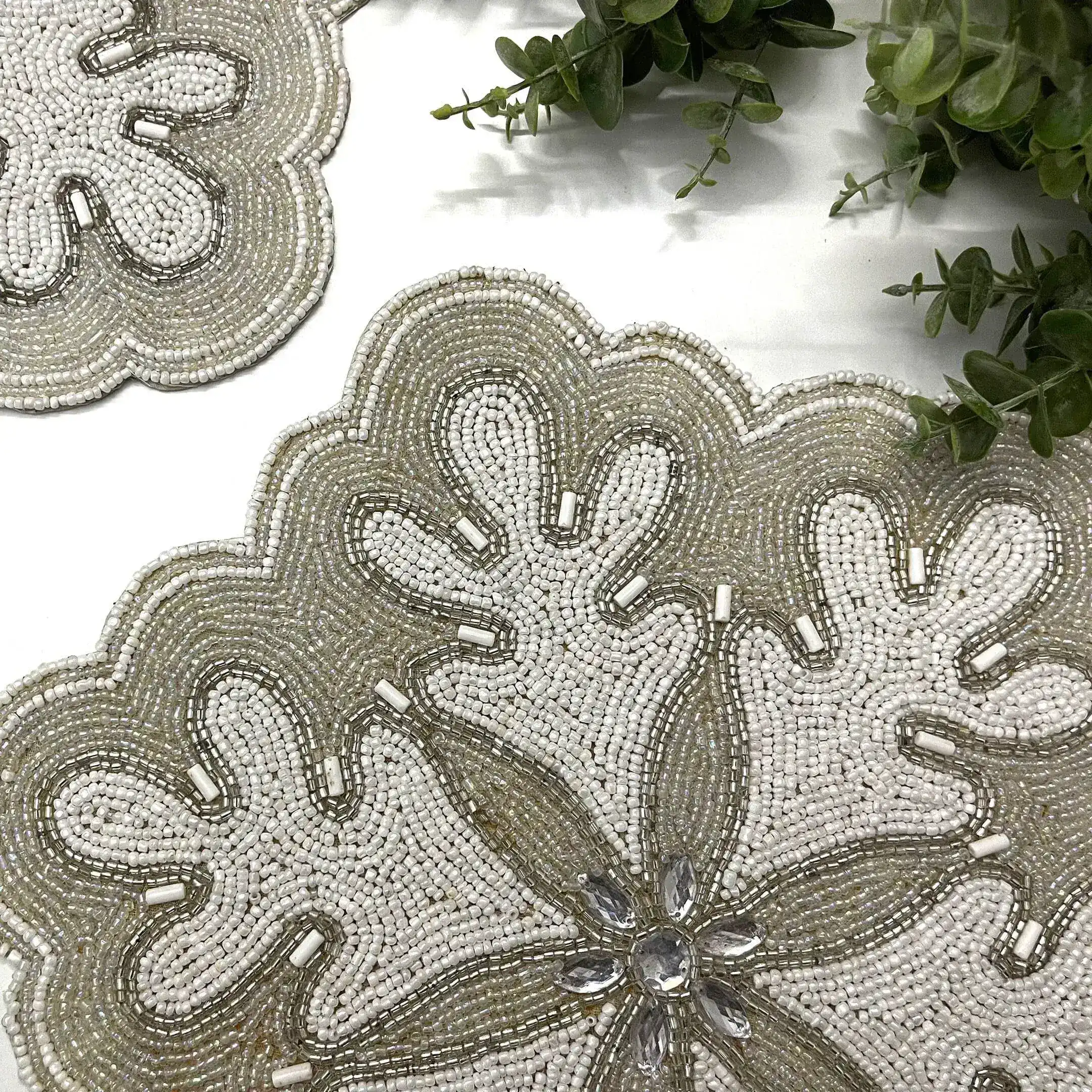 Christmas Snowflake Beaded Placemat - Set of 4 - Image 4