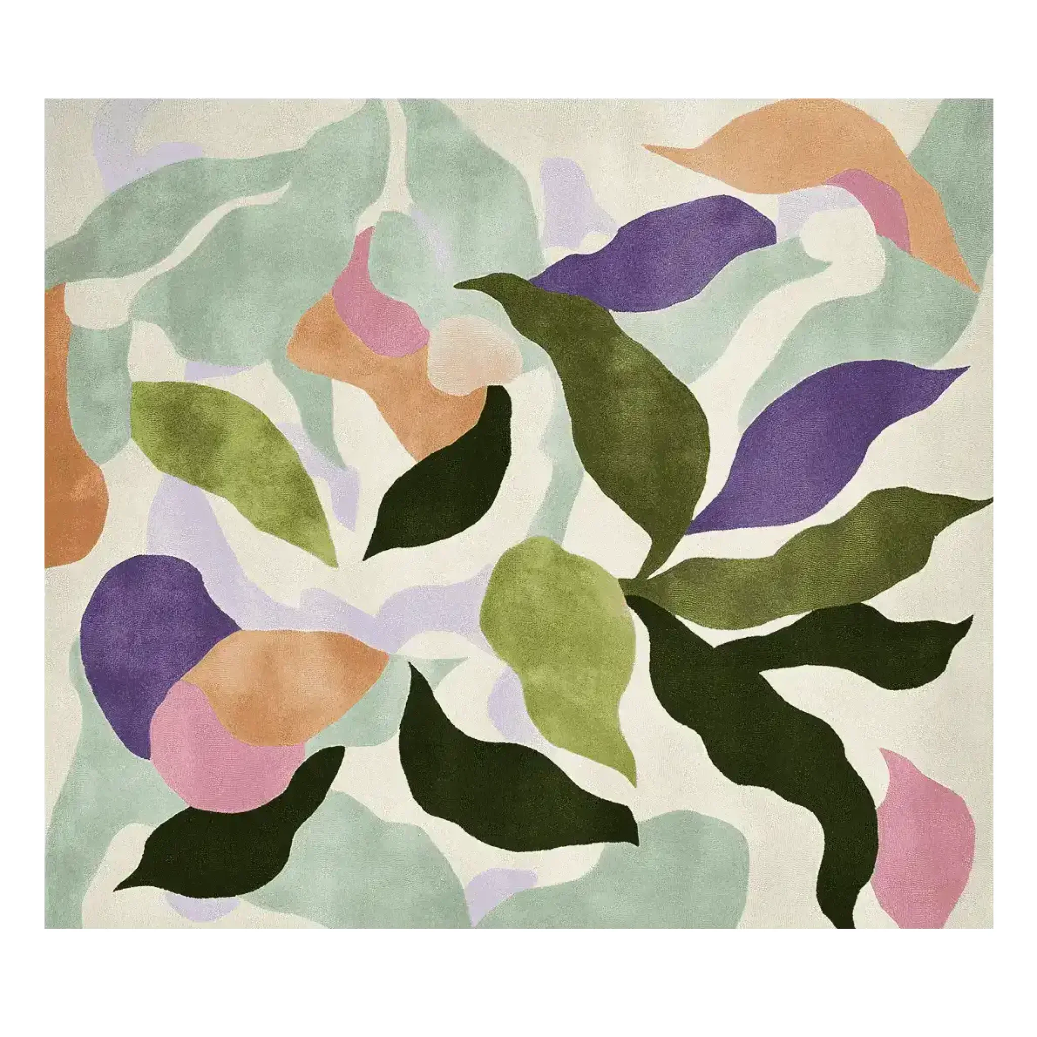 Chroma Leaf Curve Hand Tufted Rug - Image 4