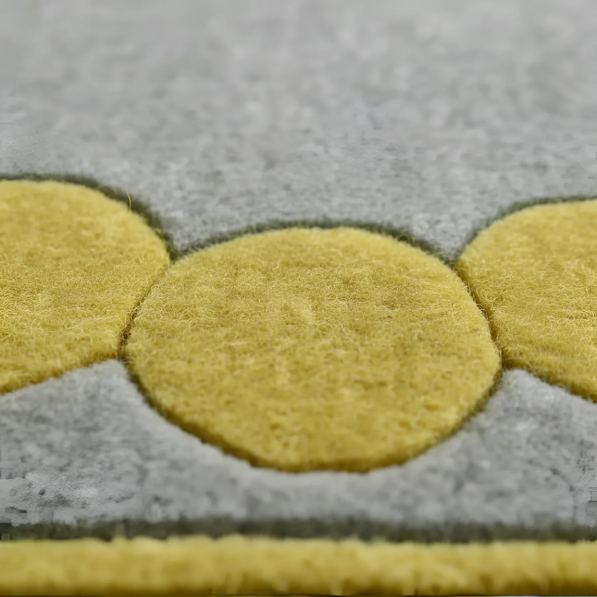 Circle of Suns Square Hand Tufted Wool Rug - Gray - Image 4