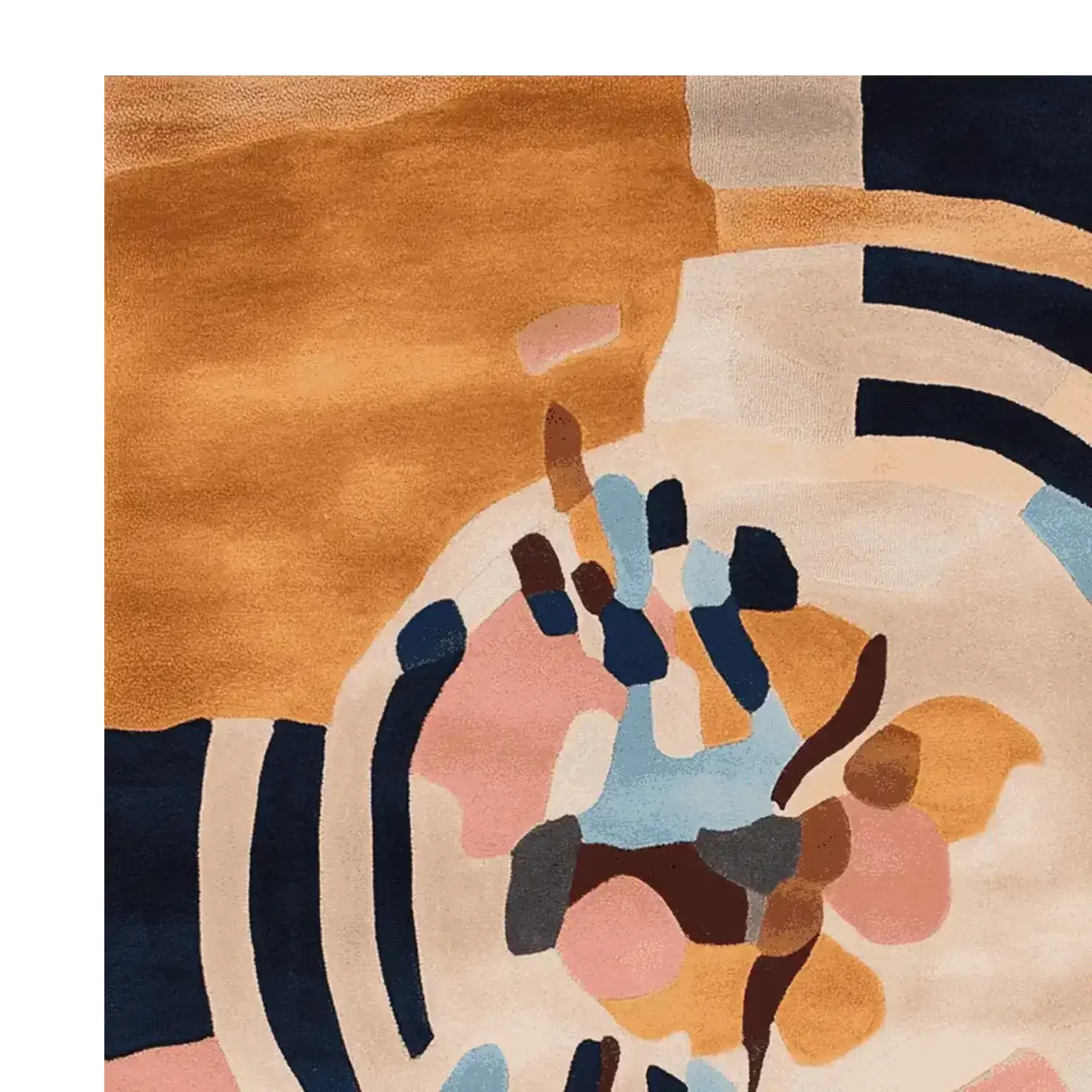 Circular Flow Forms Hand Tufted Rug - Image 4