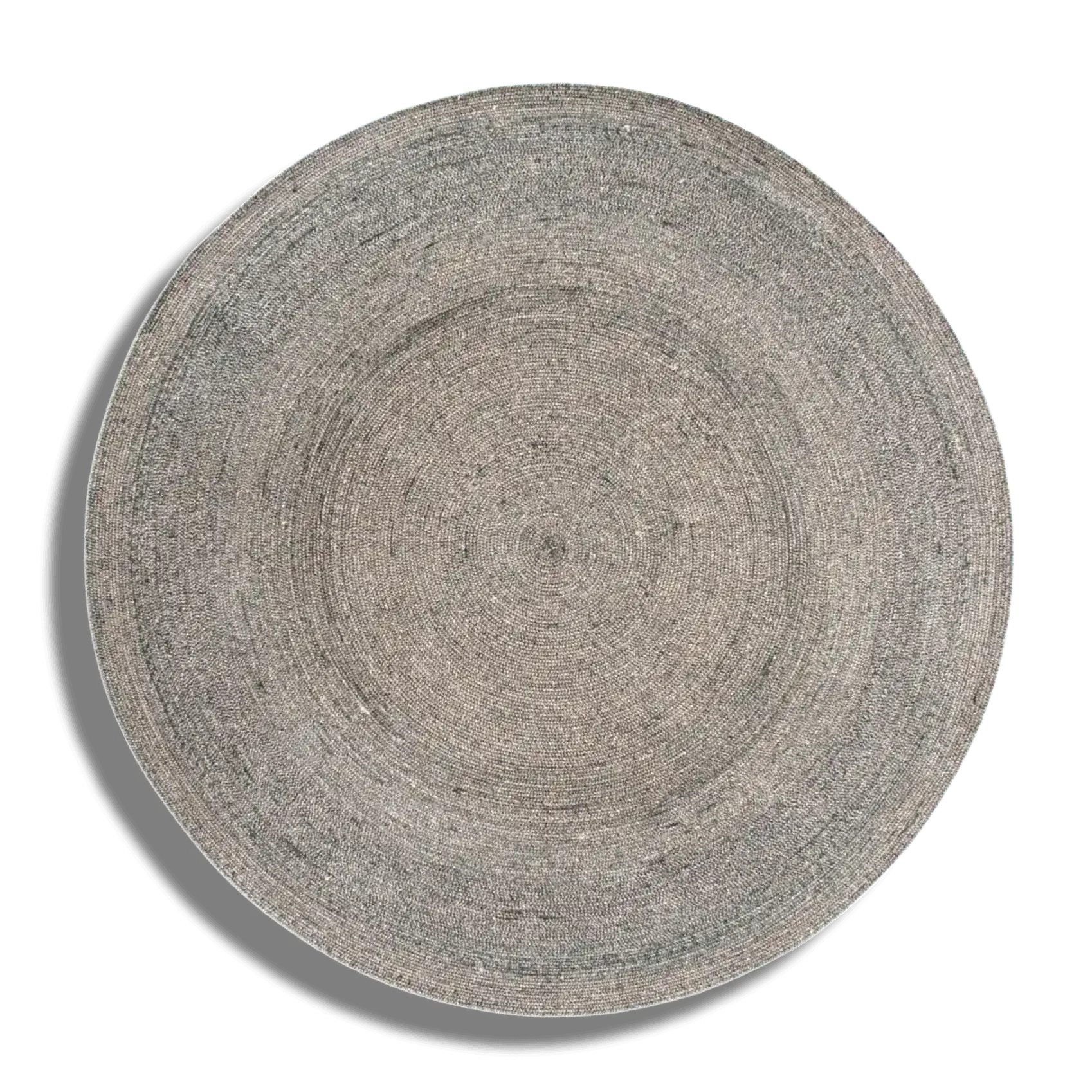 Classic Gray Round Jute Rug - Image 2