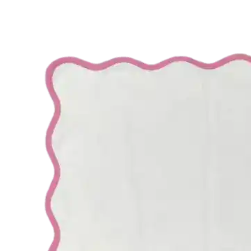 Classic Solid Scalloped Cotton Placemats - Image 3