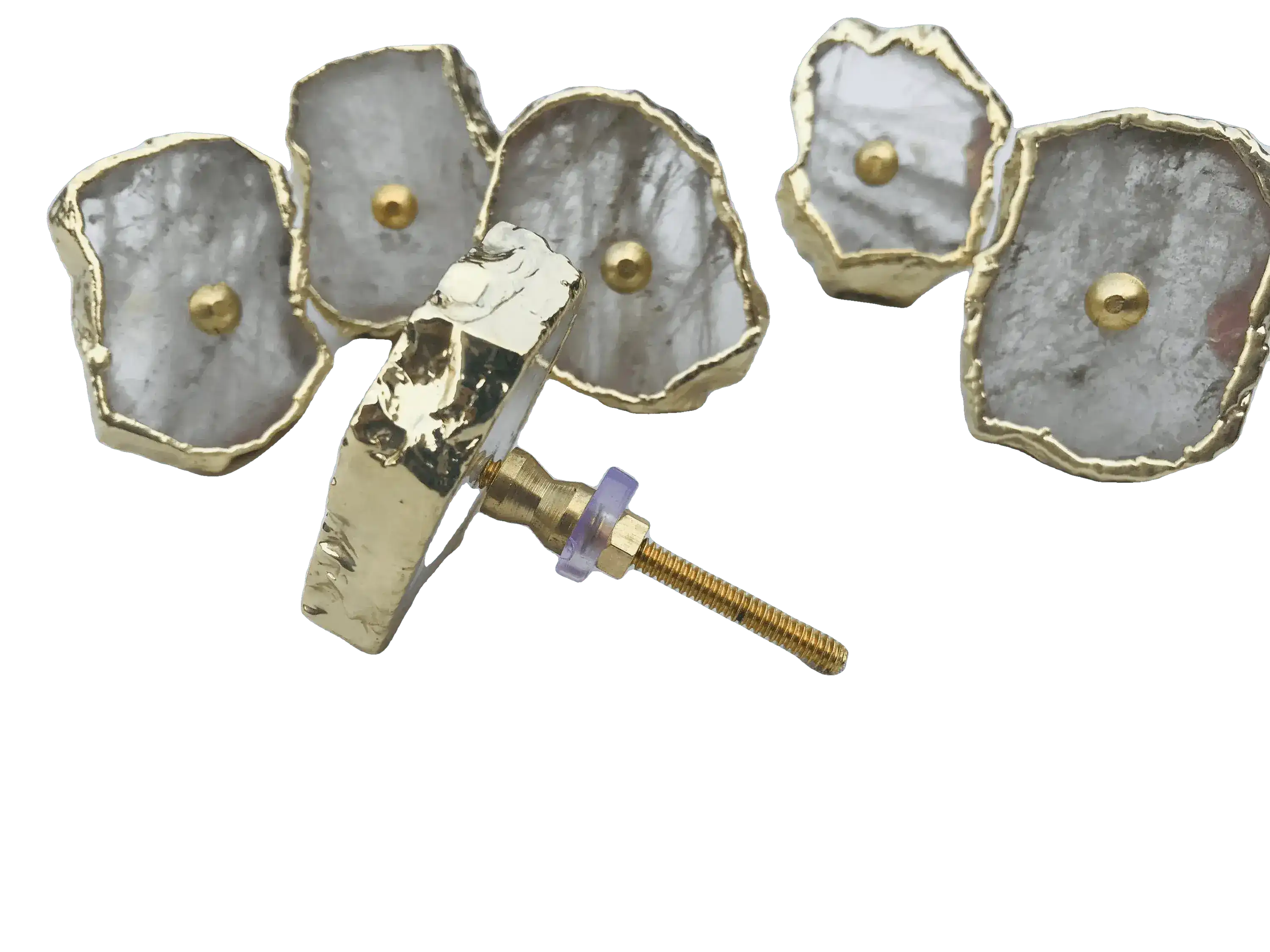 Clear Quartz Agate Cabinet Door Pull Handle - Set of 6 - Image 8