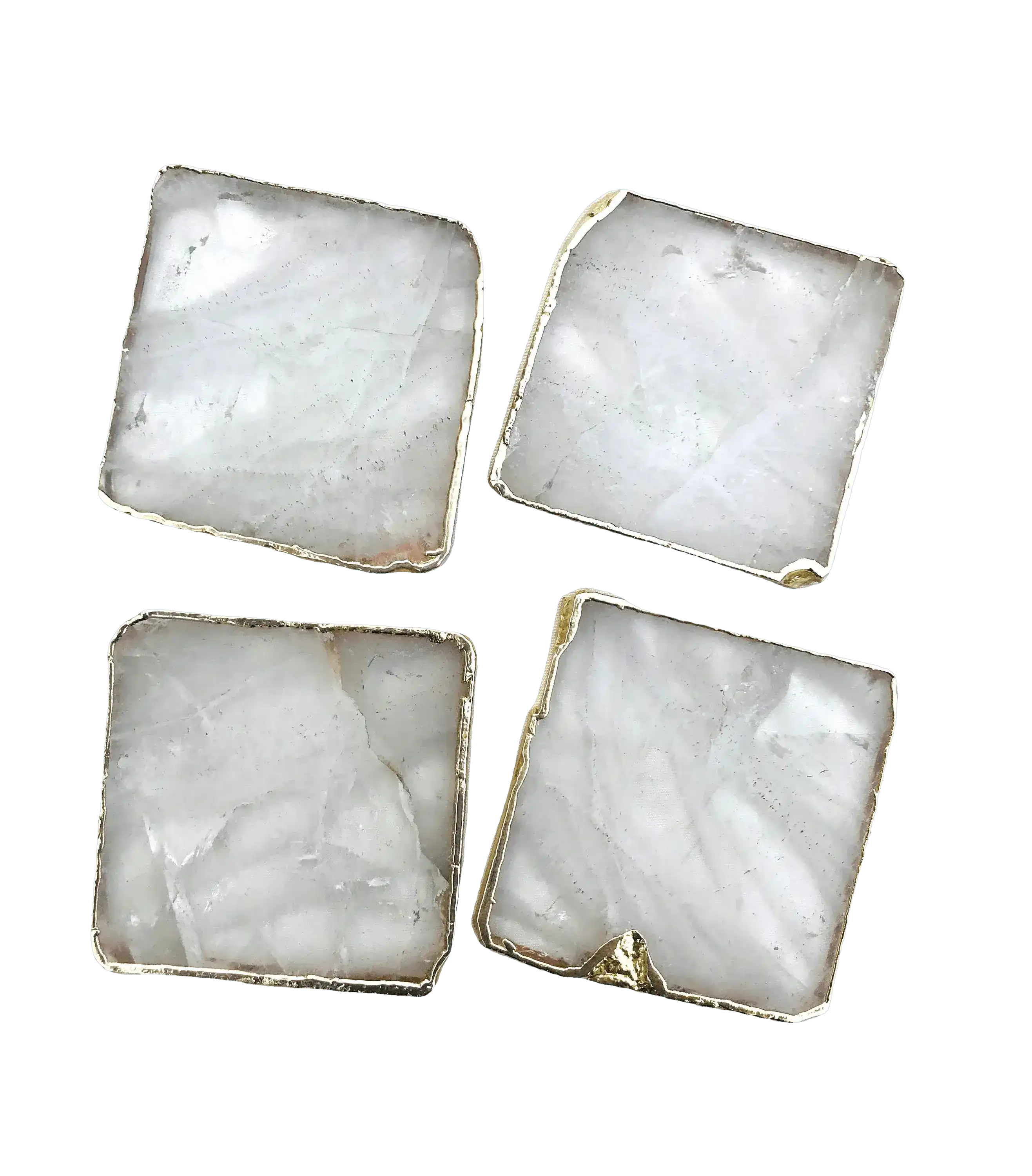 Clear Quartz Coaster Set of 4